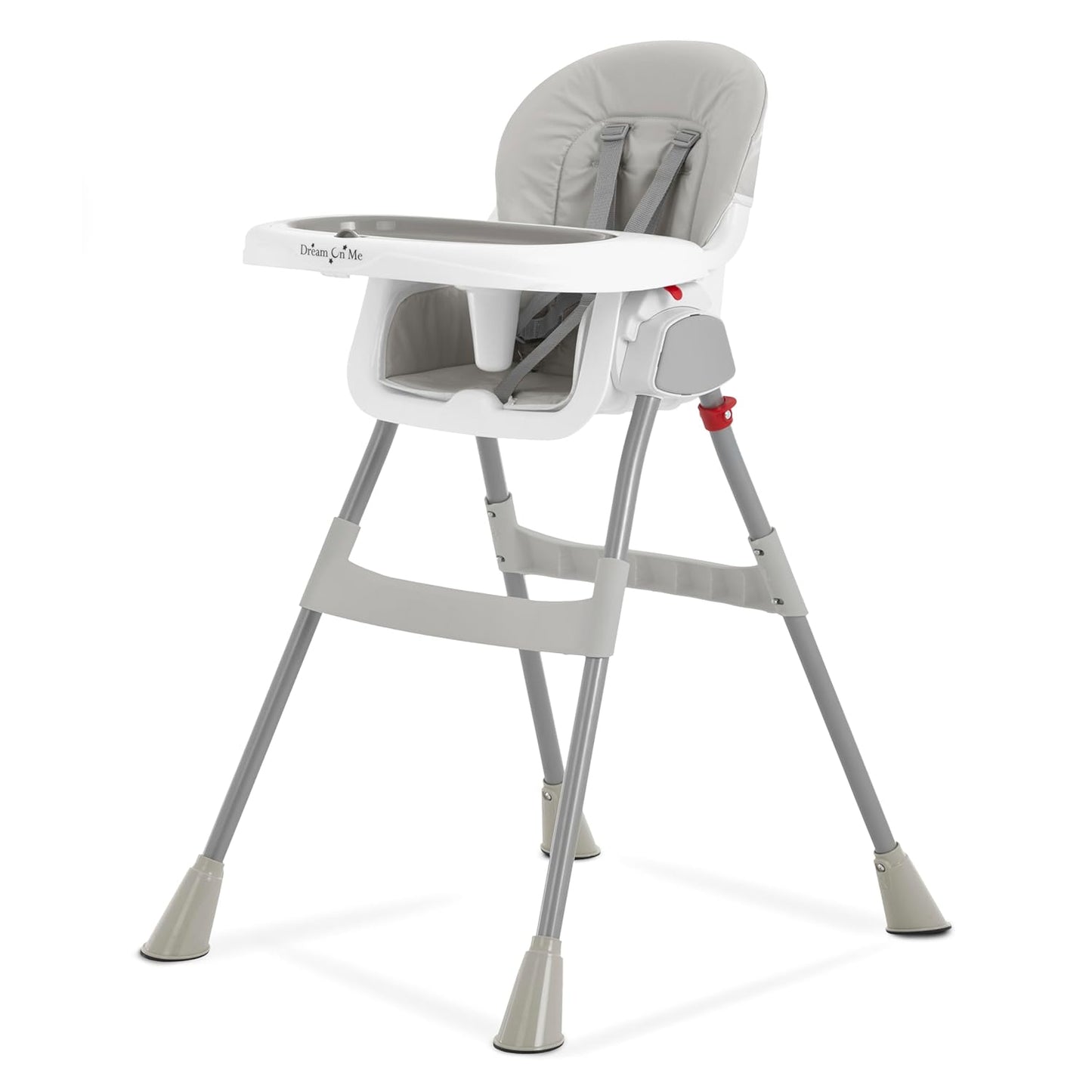 Dream On Me Convertible Portable High Chair - Light & Compact Grey