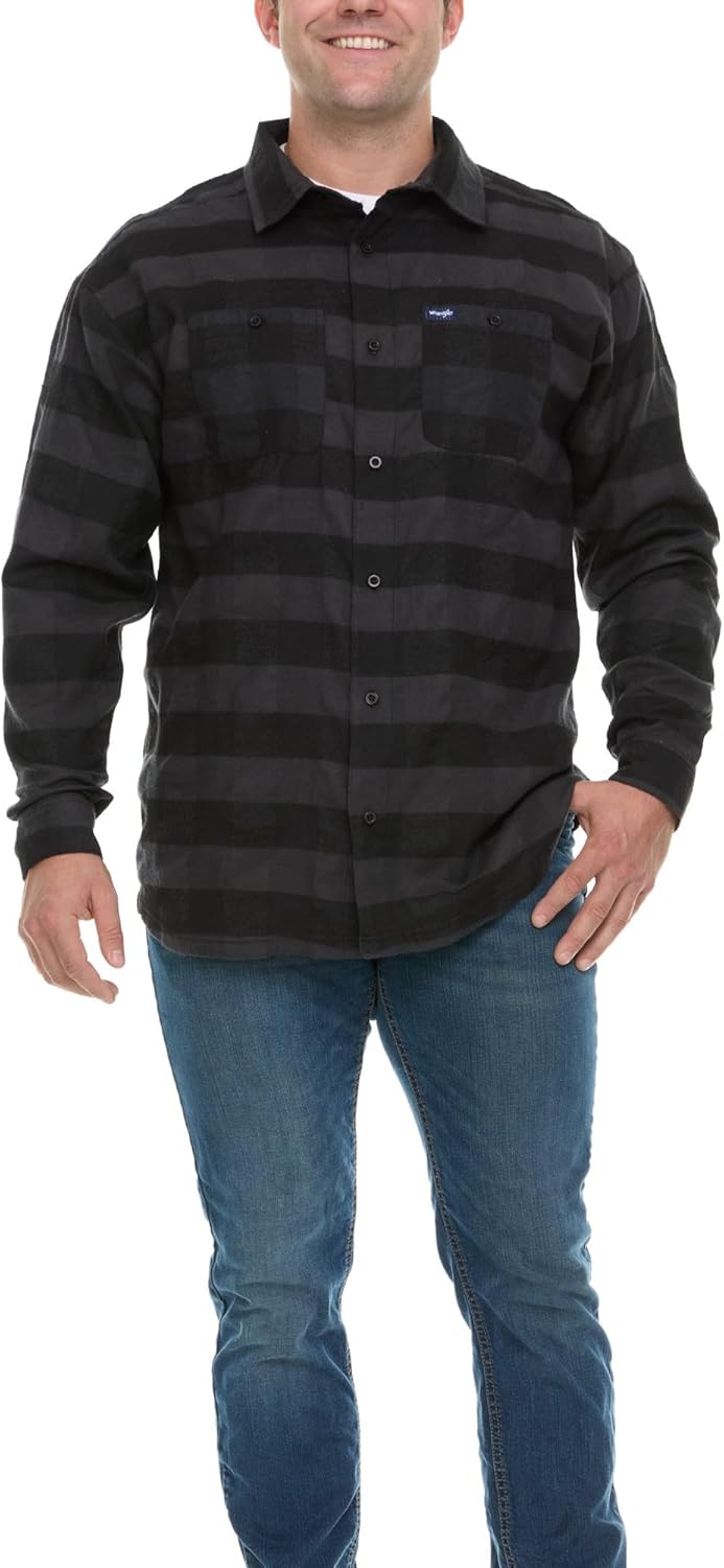Wrangler Big and Tall Flannel Shirt for Men - Stylish Comfort