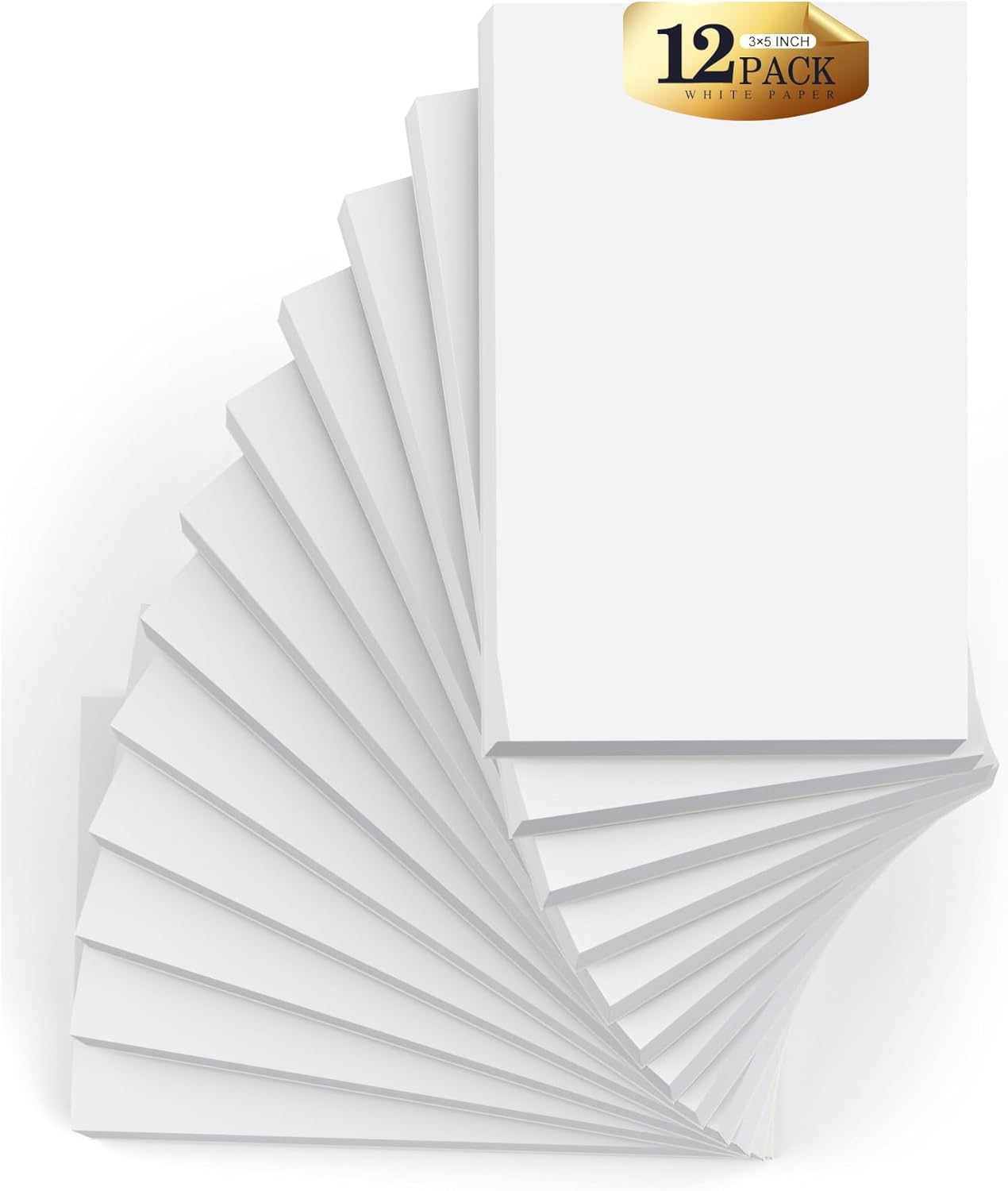 Roneky 3x5 Small Memo Pads - Convenient 50 Sheet Blank Note Pads