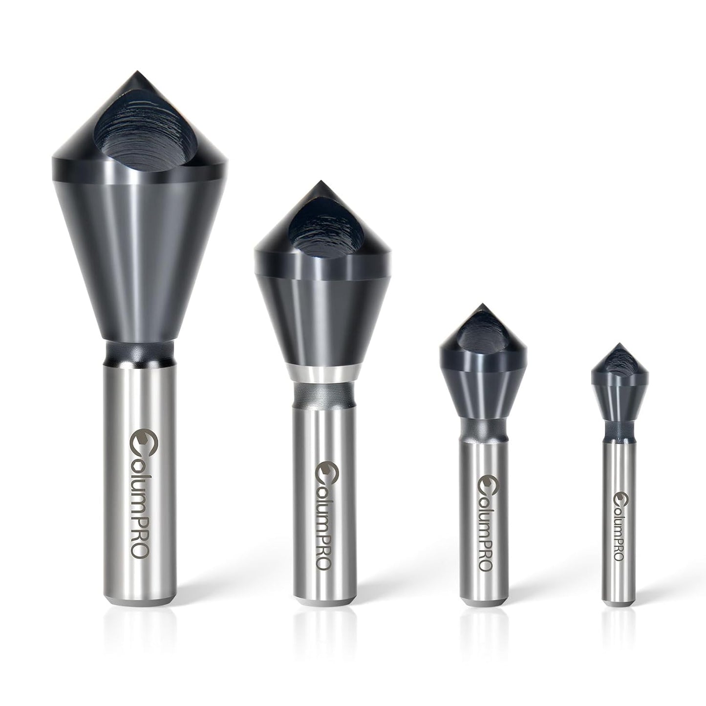 4PCS Cobalt Countersink Chamfer Tool Set for Metal and Wood