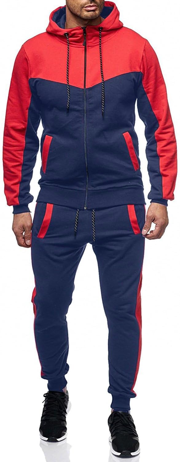 Marine Royal Track Suits for Men - Full Zip Jogging Set