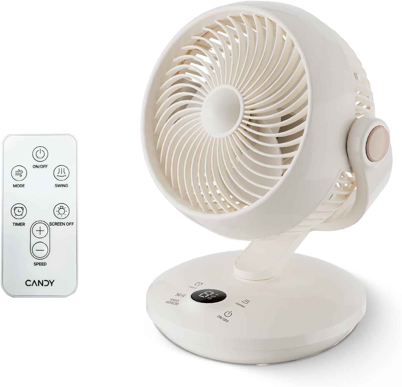 Candy Fan for Bedroom with Remote Control and 8 Speeds