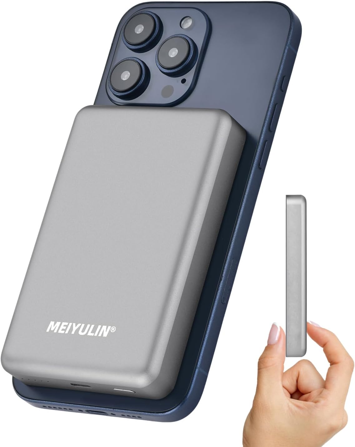 10,000mAh Magnetic Power Bank for iPhone - Faster Charging!