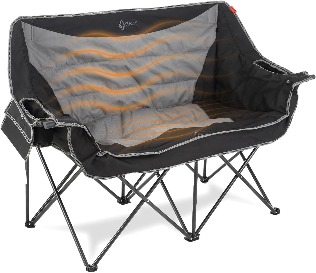 Cozy Duo Foldable Heated Loveseat Chair - 3-Stage Heating