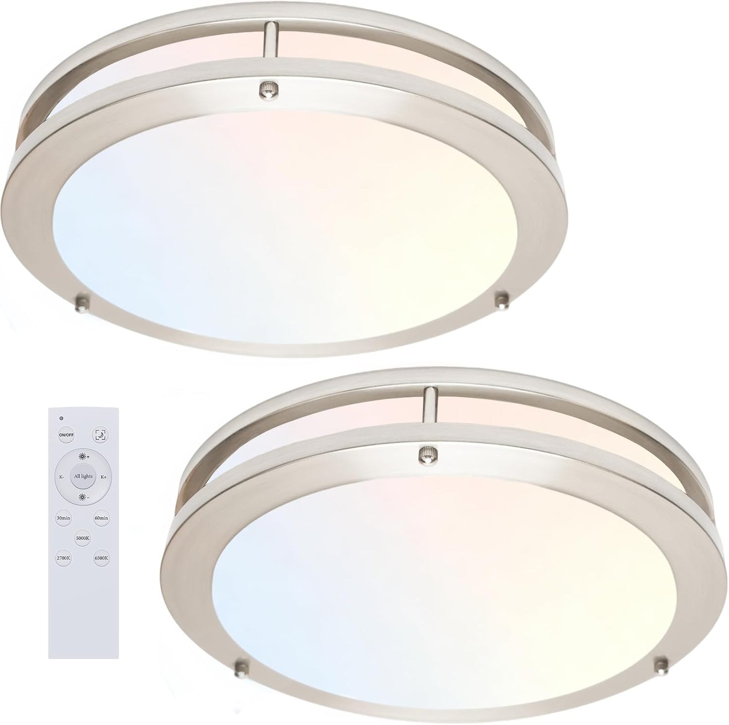 OOWOLF Dimmable LED Flush Mount Ceiling Light Fixture Review