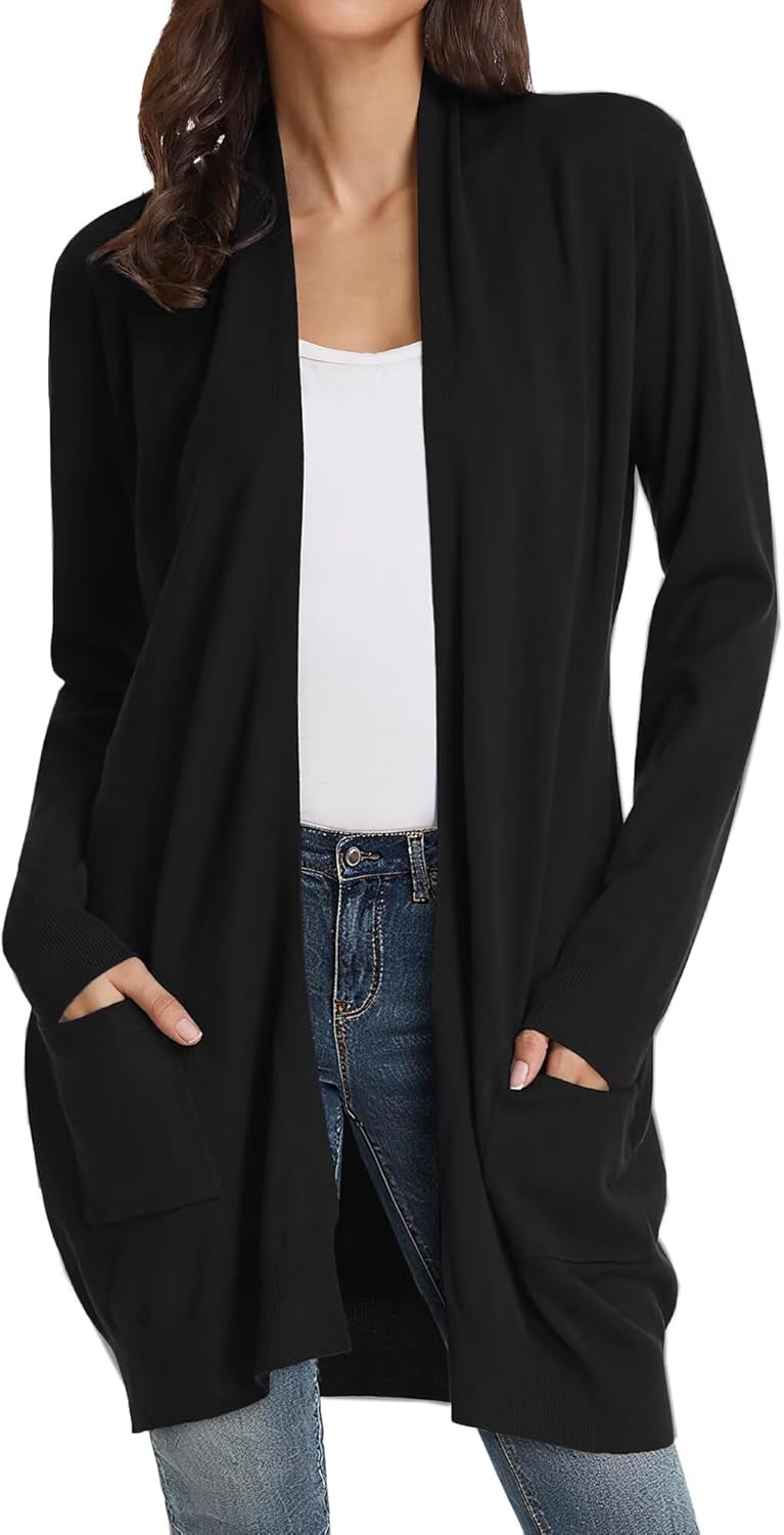 GRACE KARIN Women's Long Cardigan Sweater with Pockets