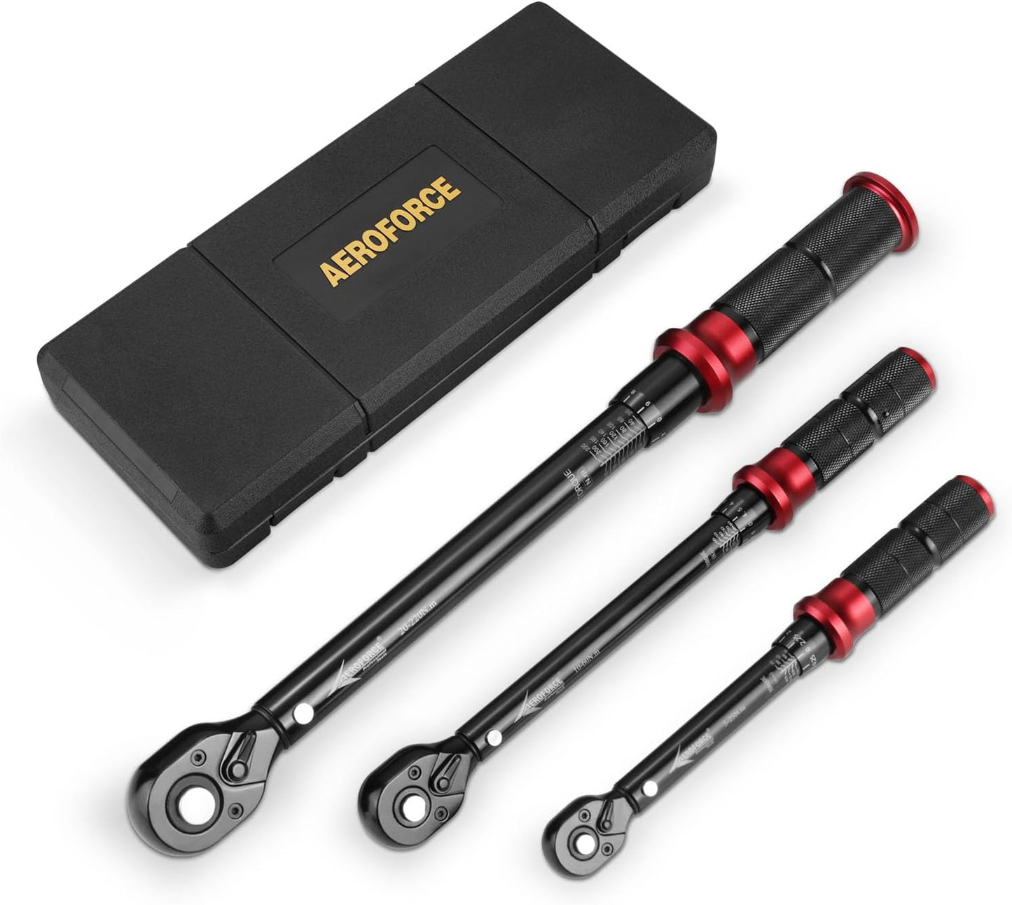 AEROFORCE 1/4 & 3/8 & 1/2-inch Drive Click Torque Wrench Set