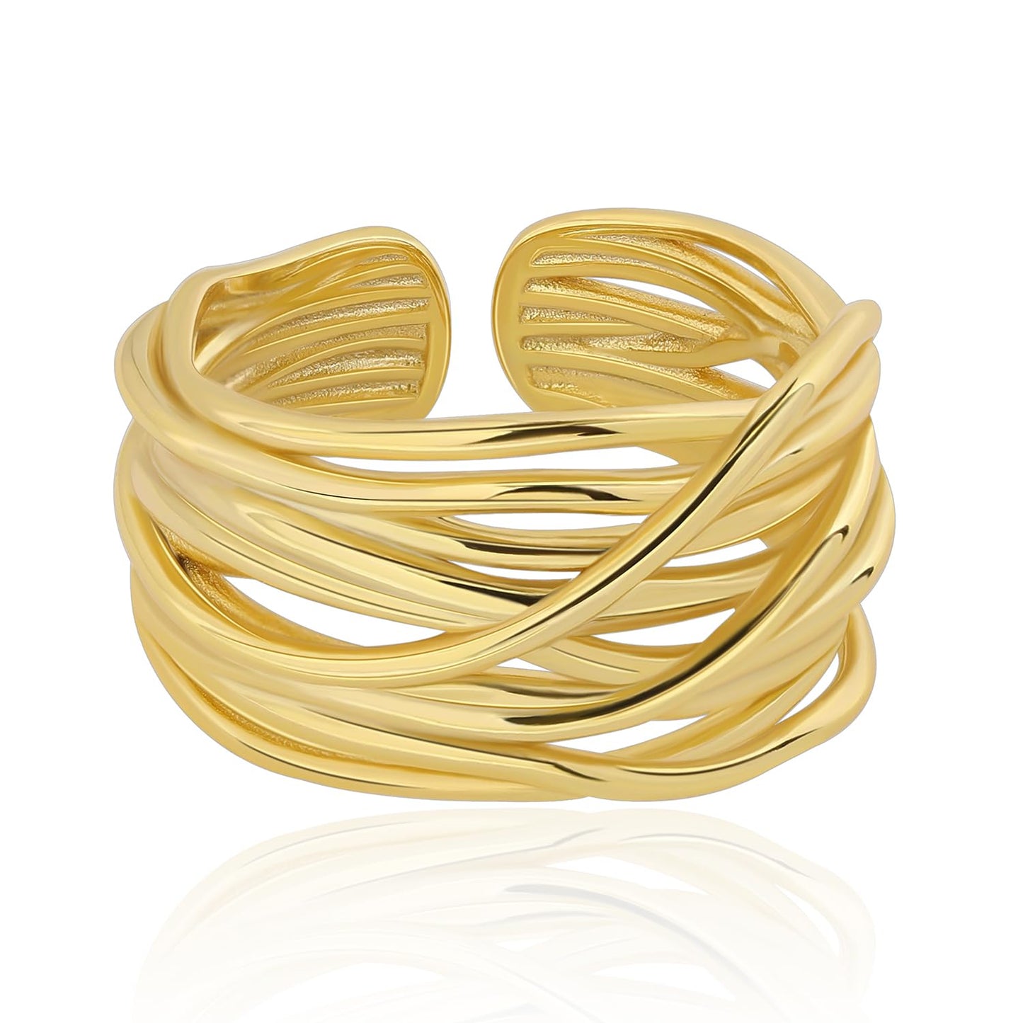 Meissa Gold Thumb Rings for Women - Adjustable Chunky Band
