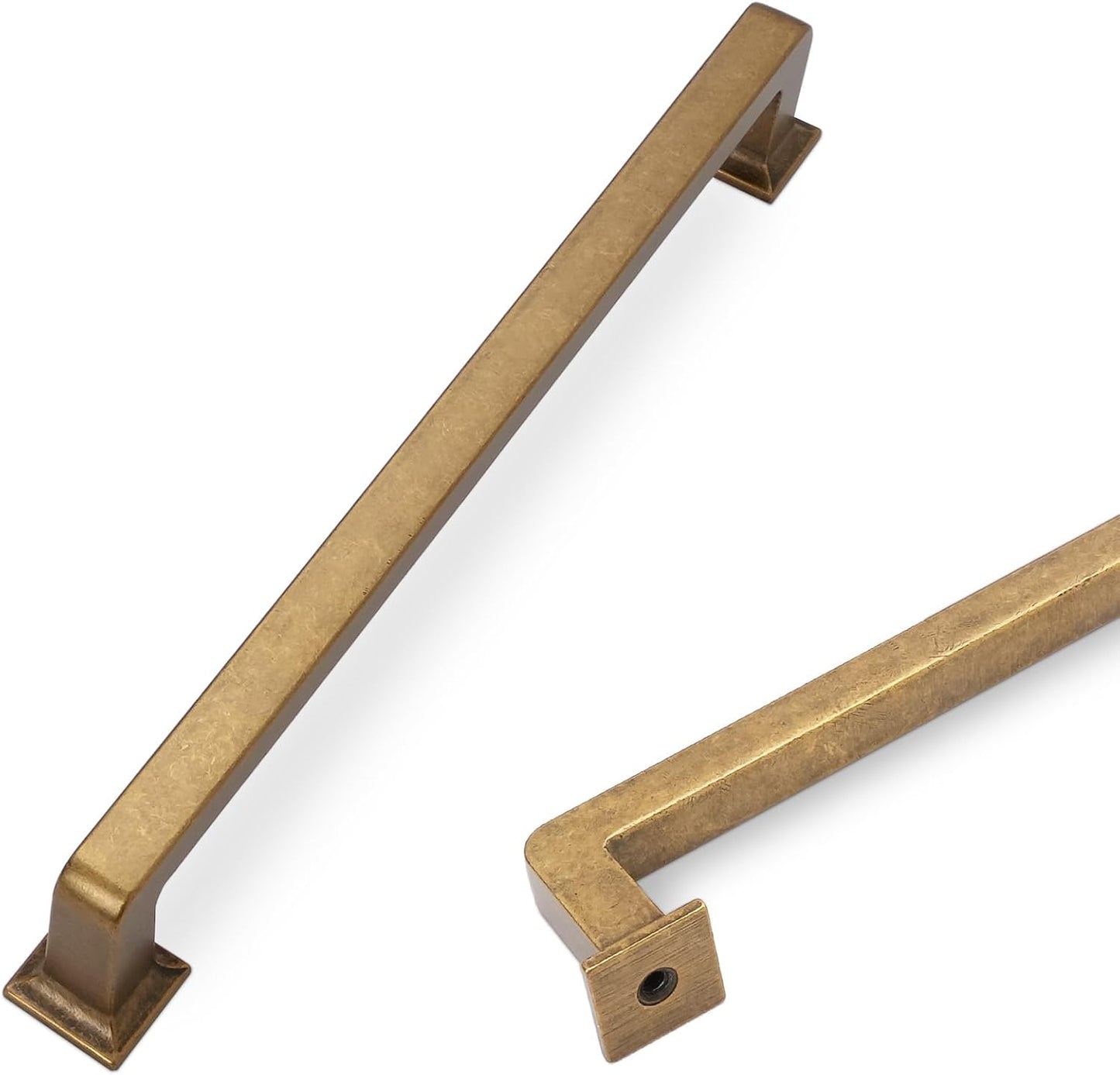 Antique Brass Kitchen Cabinet Handles - Vintage Drawer Pulls