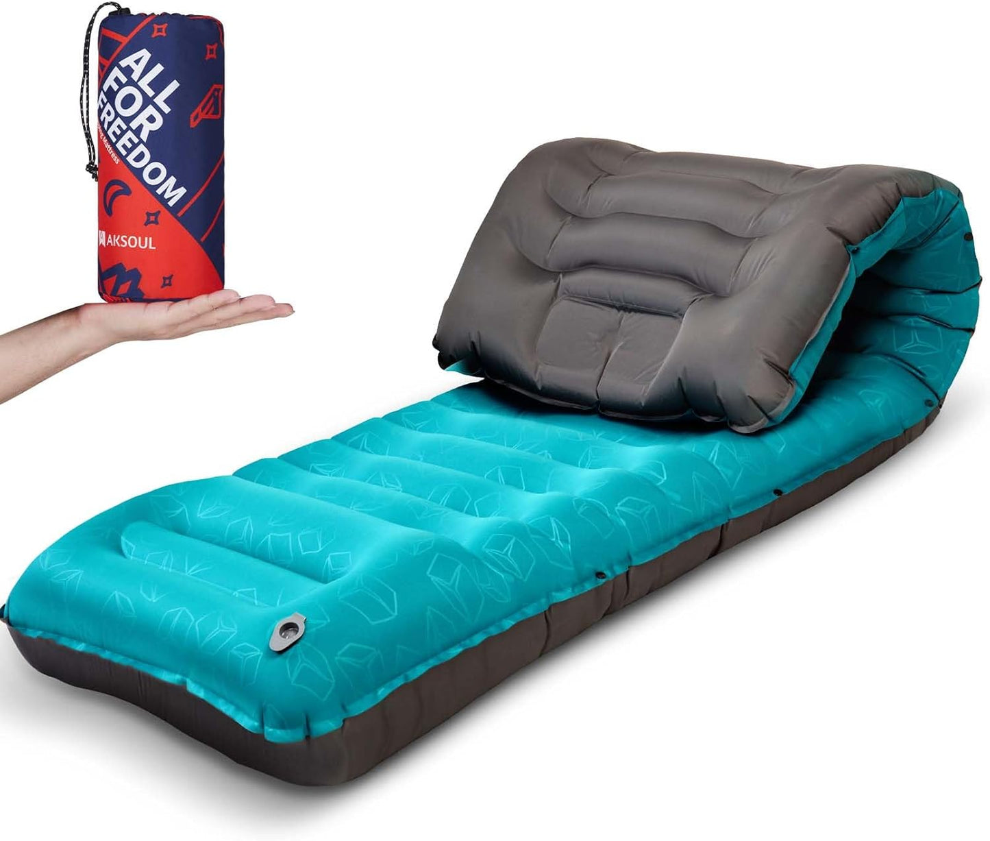 AKSOUL Sleeping Pad Ultra-Thick Inflatable Sleep Mat for Comfort