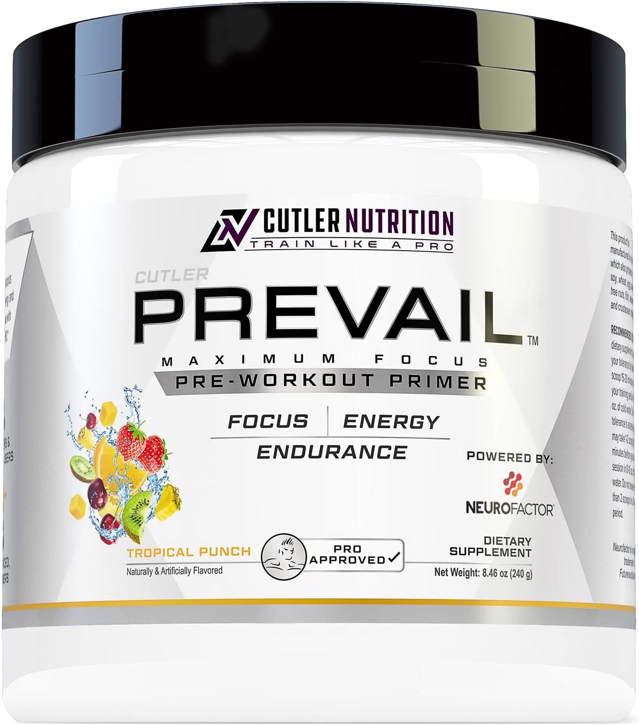 Prevail Pre Workout Powder with Nootropics for Energy Focus