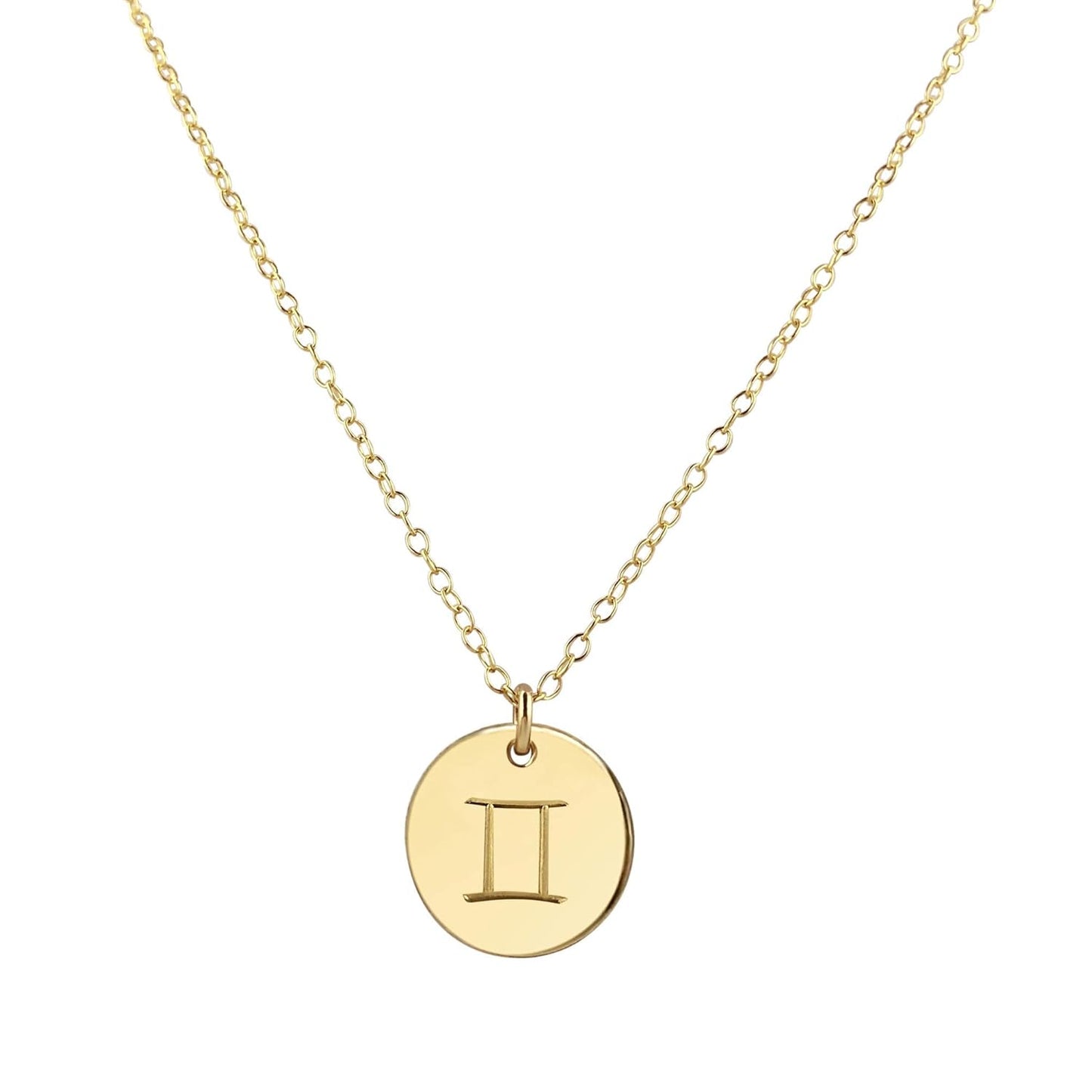 Handmade Gold Gemini Necklace for Astrology Lovers and Gifts