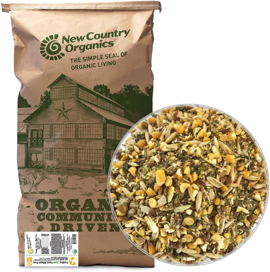 Wheat-Free Chicken Feed for Laying Hens - 40lbs Organic Food