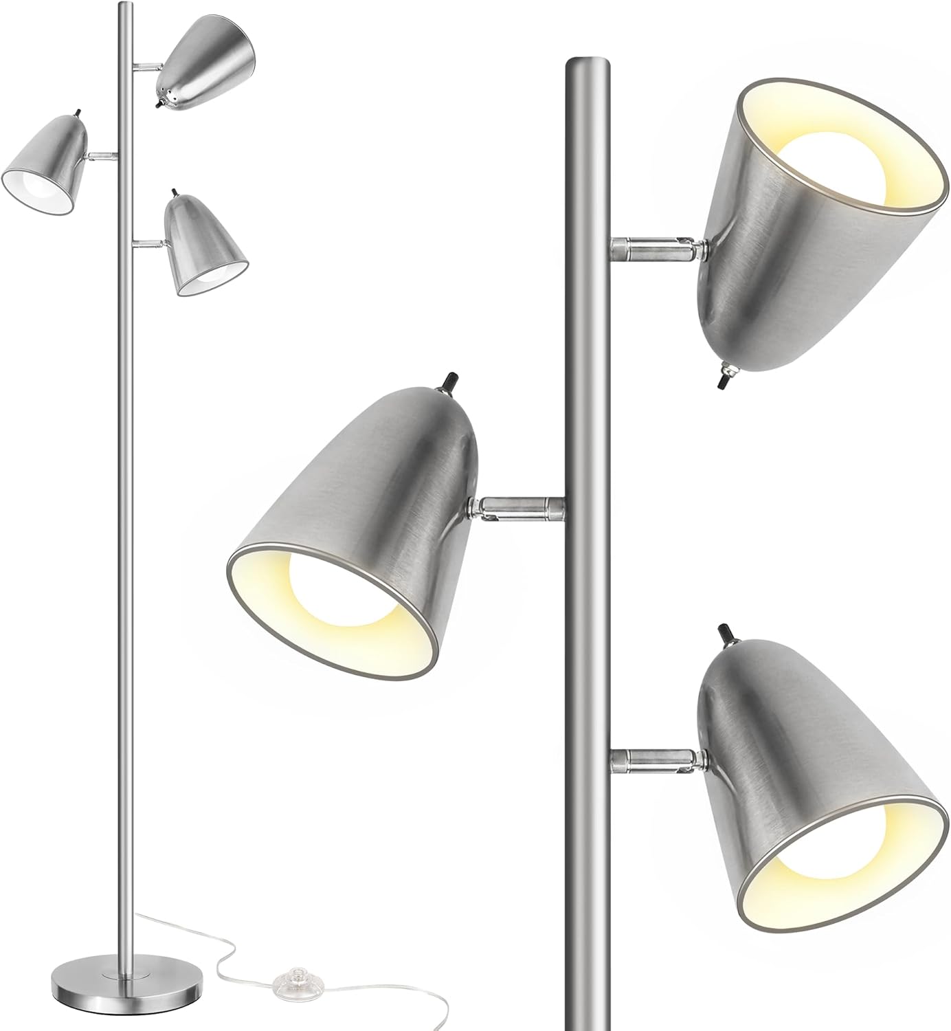 QiMH Tree Floor Lamp with Adjustable Arms for Modern Living