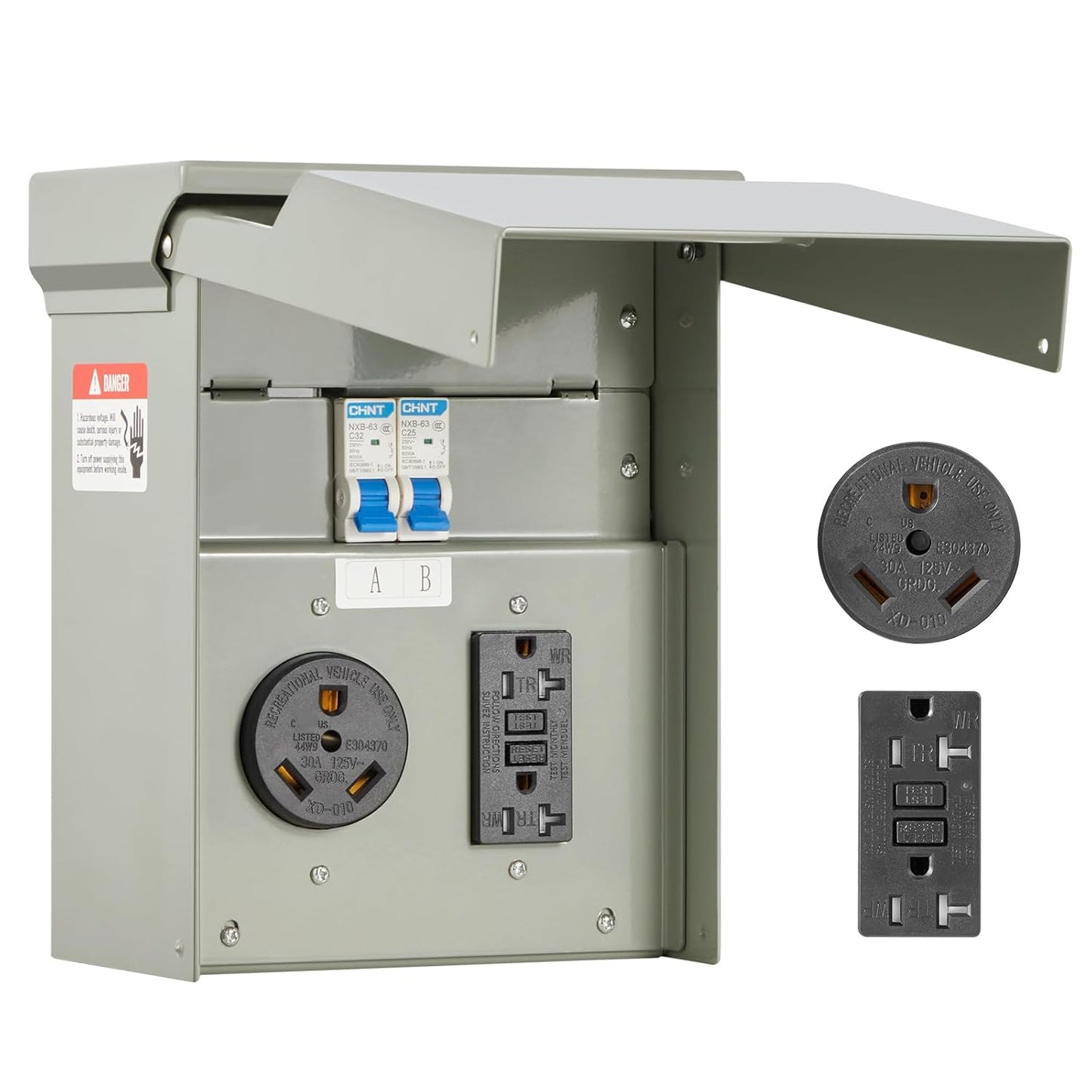 VEVOR Temporary Power Outlet Panel for RV Hookup and More