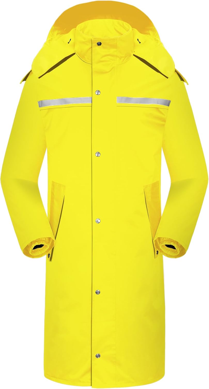 iCreek Waterproof Long Rain Jacket for Men and Women Adults