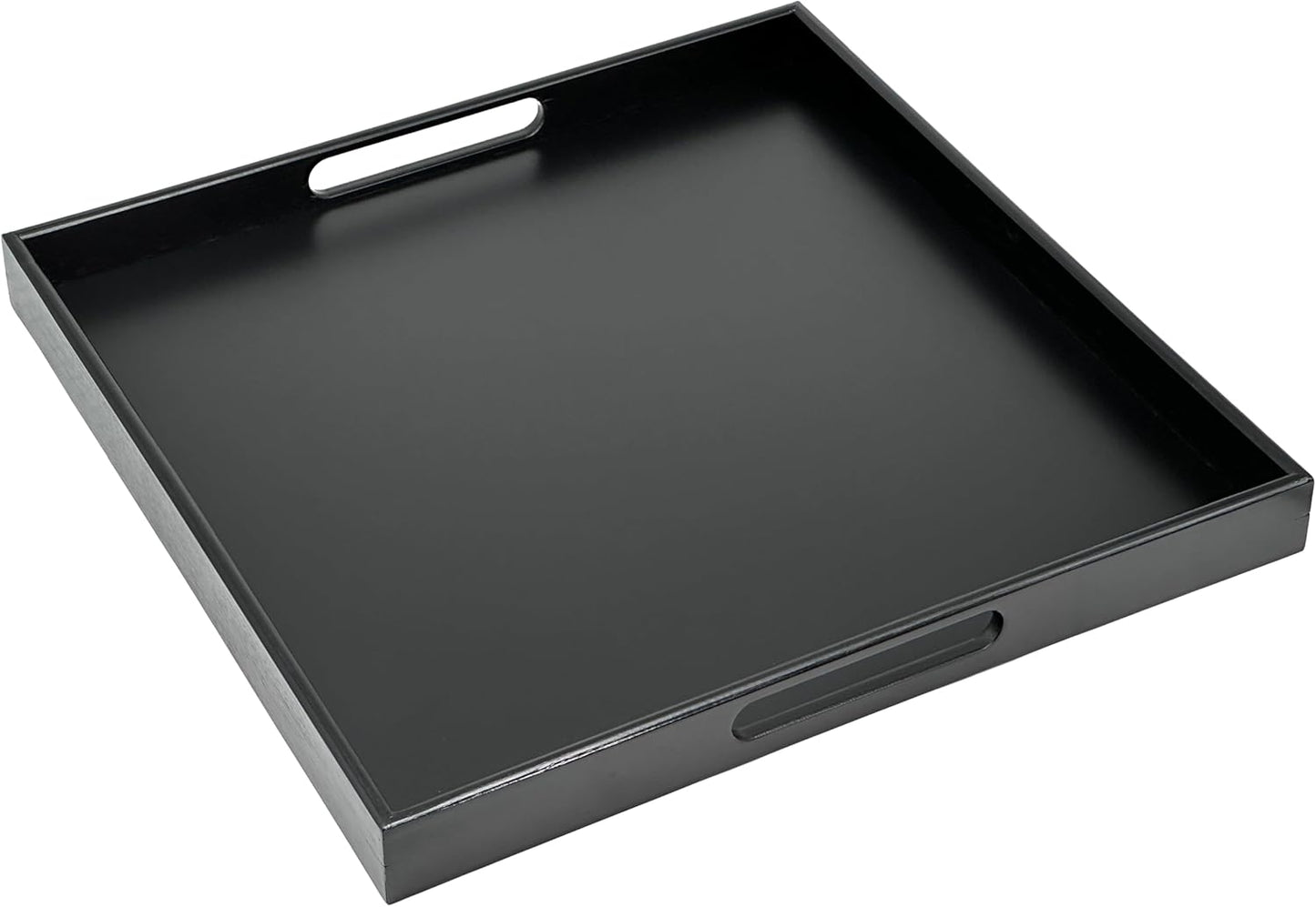Bamboo Ottoman Tray with Handles for Versatile Serving Needs