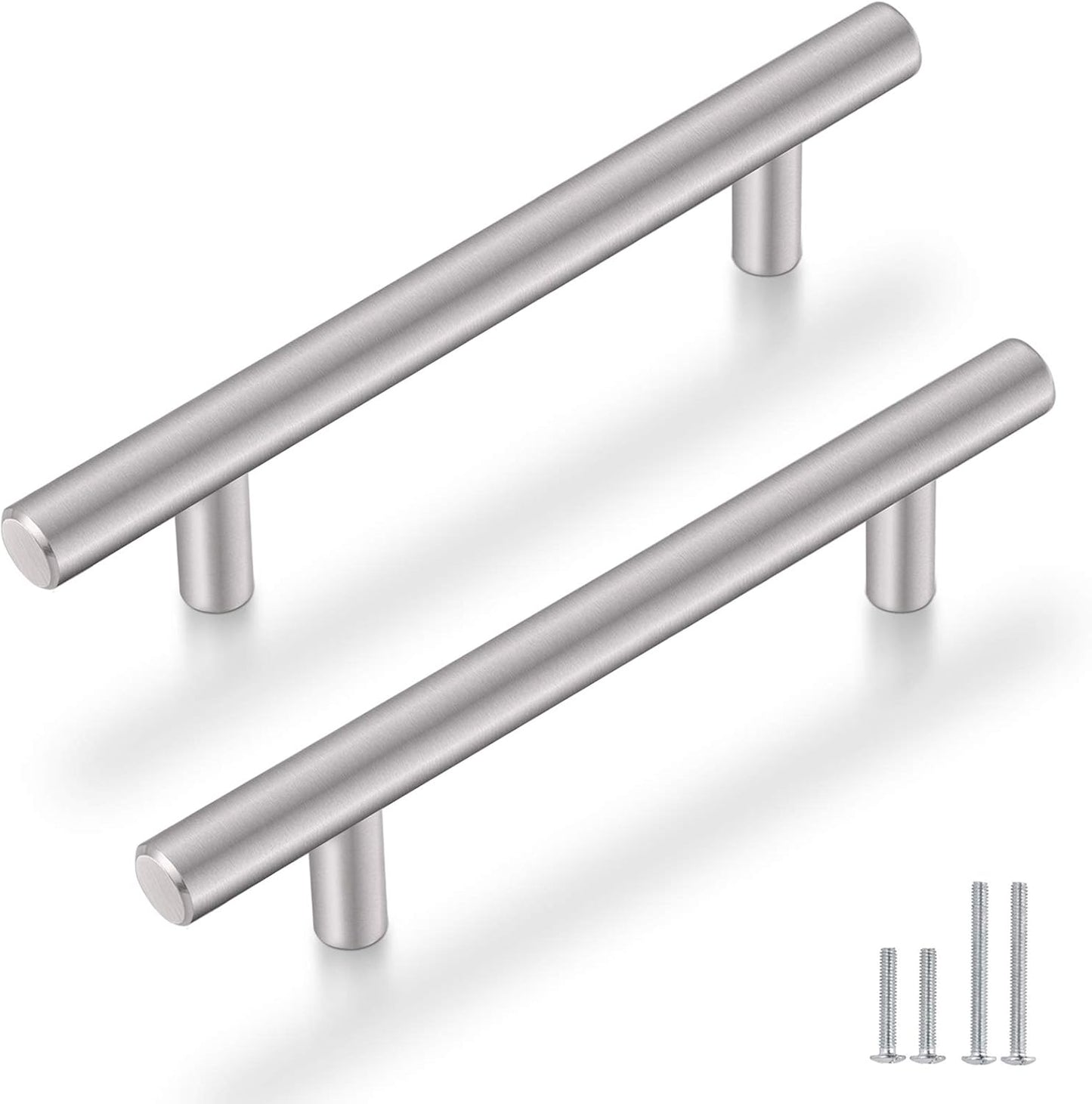 Probrico 50 Pack 5in Hole Center Brushed Nickel Cabinet Handles