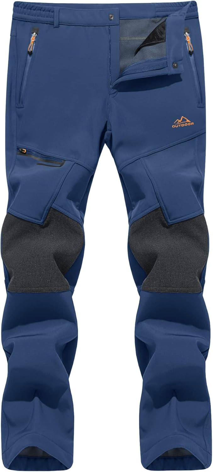 TACVASEN Men's Windproof Snow Pants - Warm & Waterproof