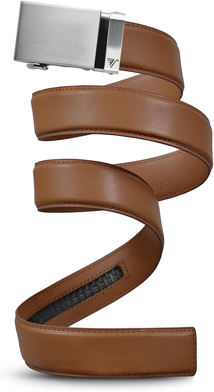 Mission Belt Men's Leather Ratchet Belt for Perfect Fit Every Time