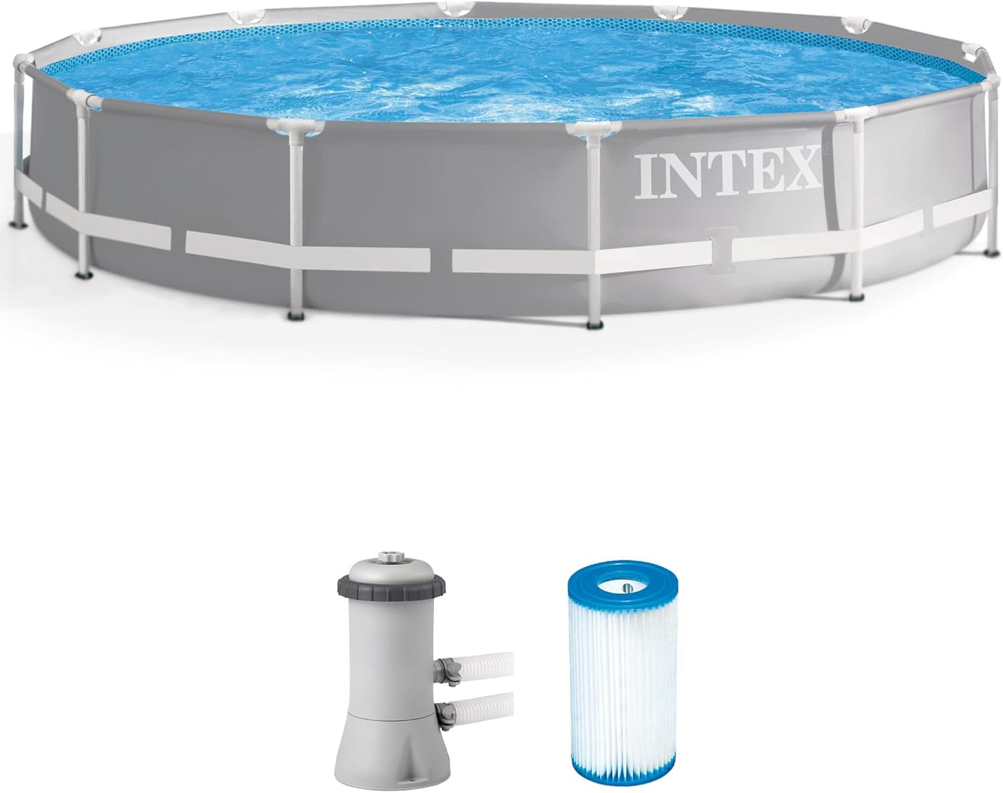Intex Prism Frame Above Ground Swimming Pool Set for Summer Fun