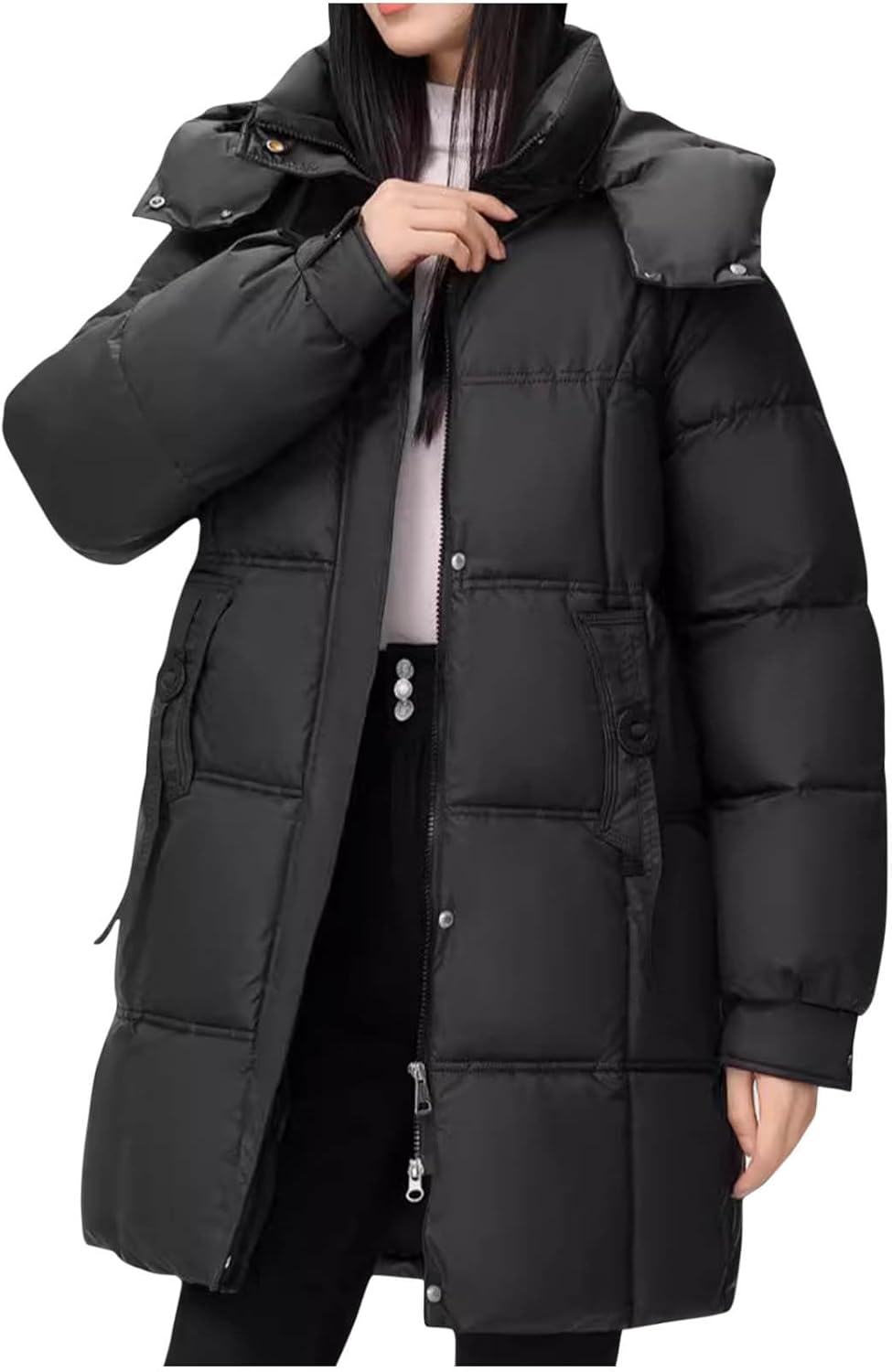 Warm Hooded Puffer Coat for Women - Trendy 2024 Style