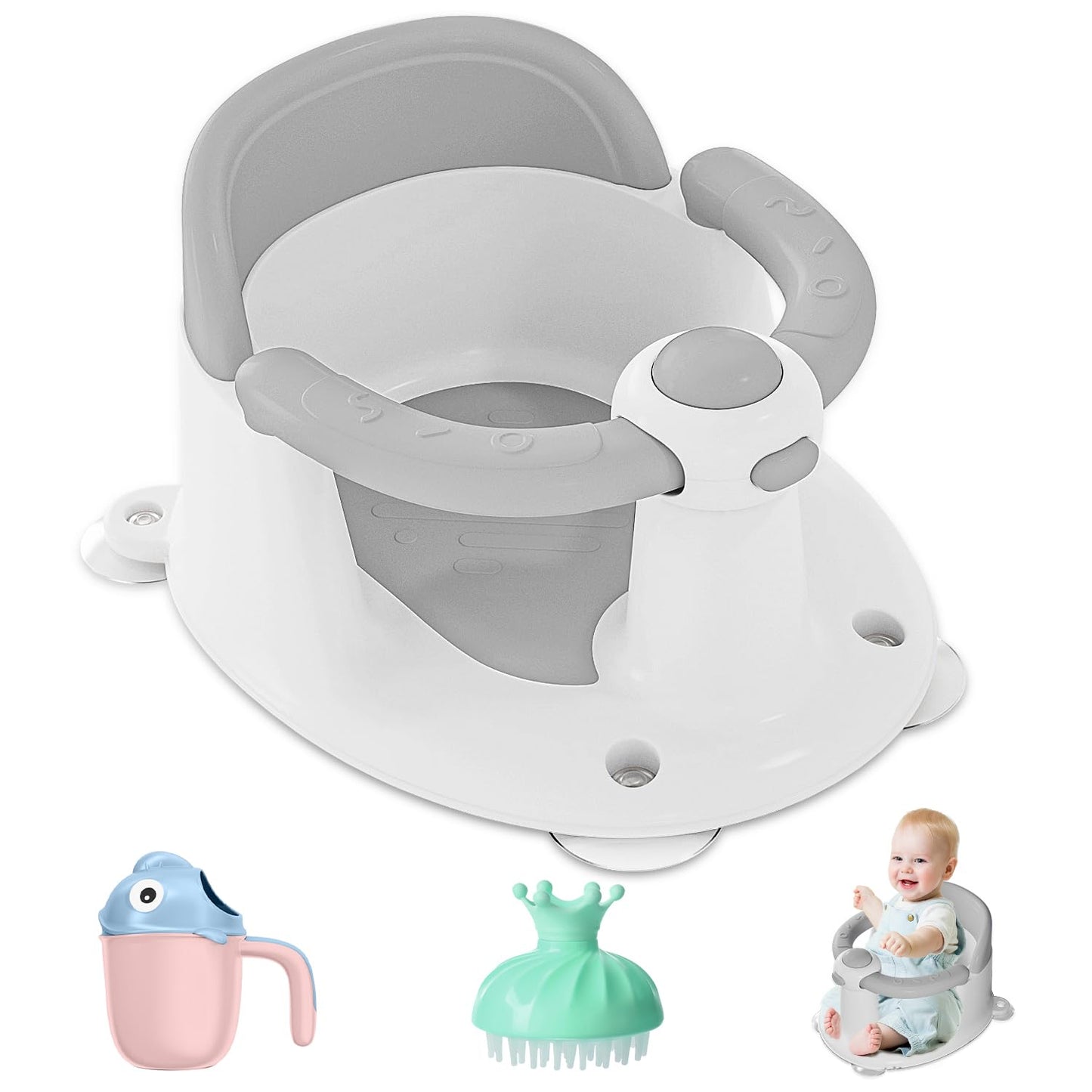 Baby Bath Seat for Babies 6 Months & Up - Safe and Comfortable