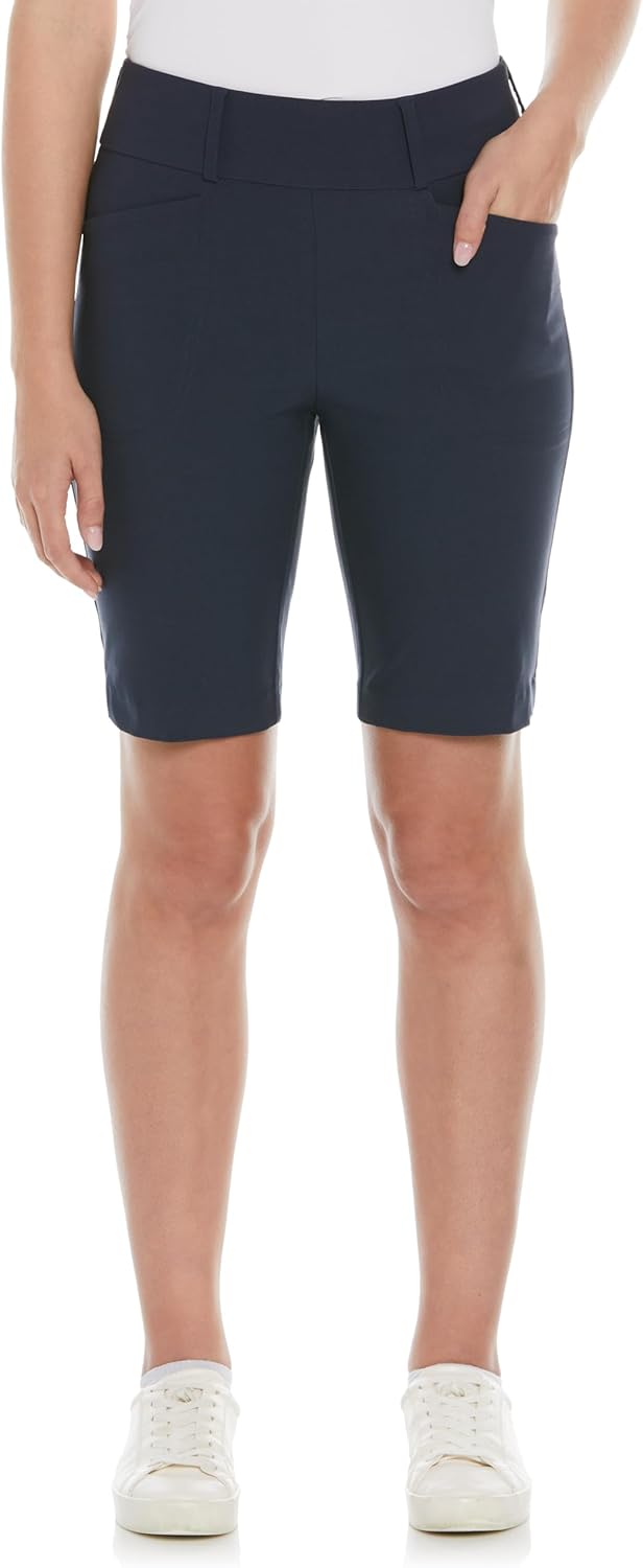 PGA TOUR Womens 9.5 Pull-on Golf Shorts with Tummy Control