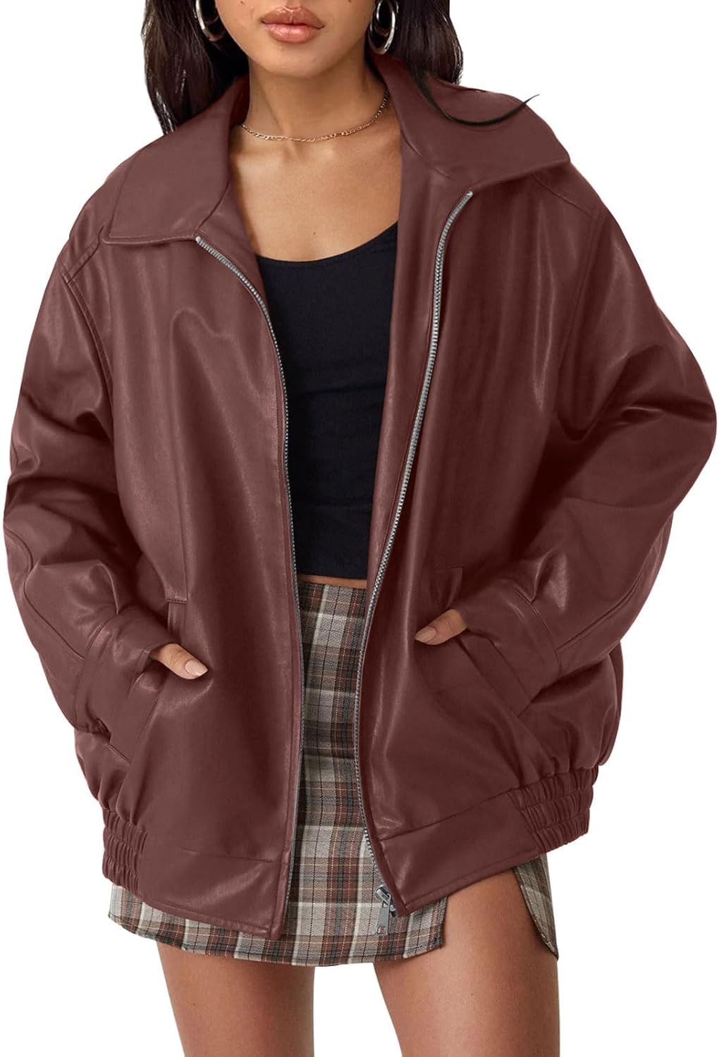 Oversized Leather Jackets for Women - Stylish Fall Fashion