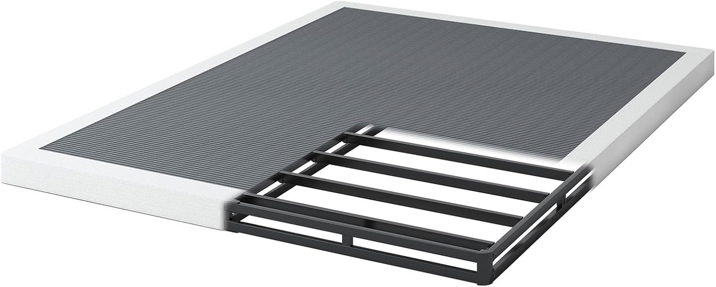 Queen Box Spring 3 Inch Low Profile Heavy Duty Metal Foundation
