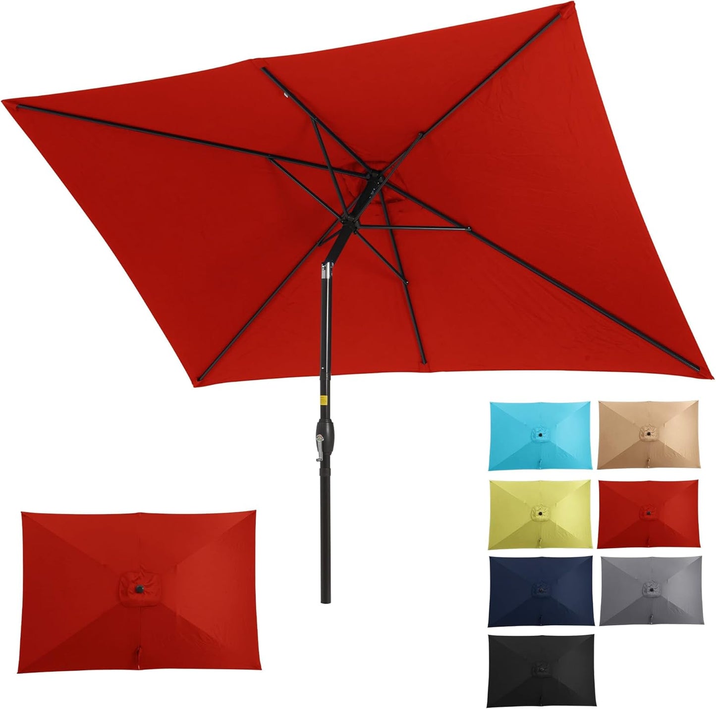 Patio Umbrella with Push Button Tilt for Outdoor Spaces