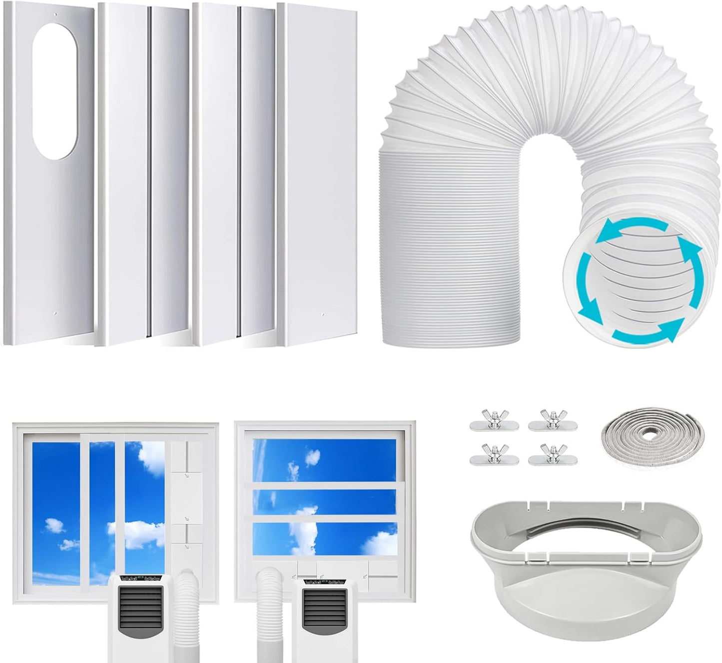 Universal Portable AC Vent Kit - Easy Window Installation!