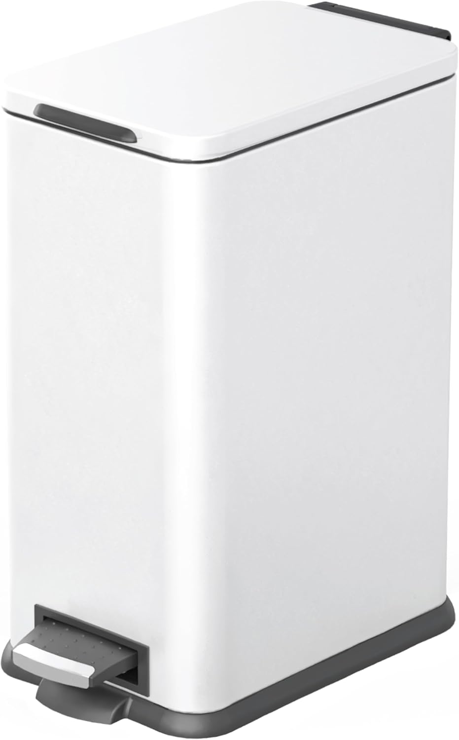 4 Gallon Slim Kitchen Trash Can with Soft Close Lid and Step Pedal