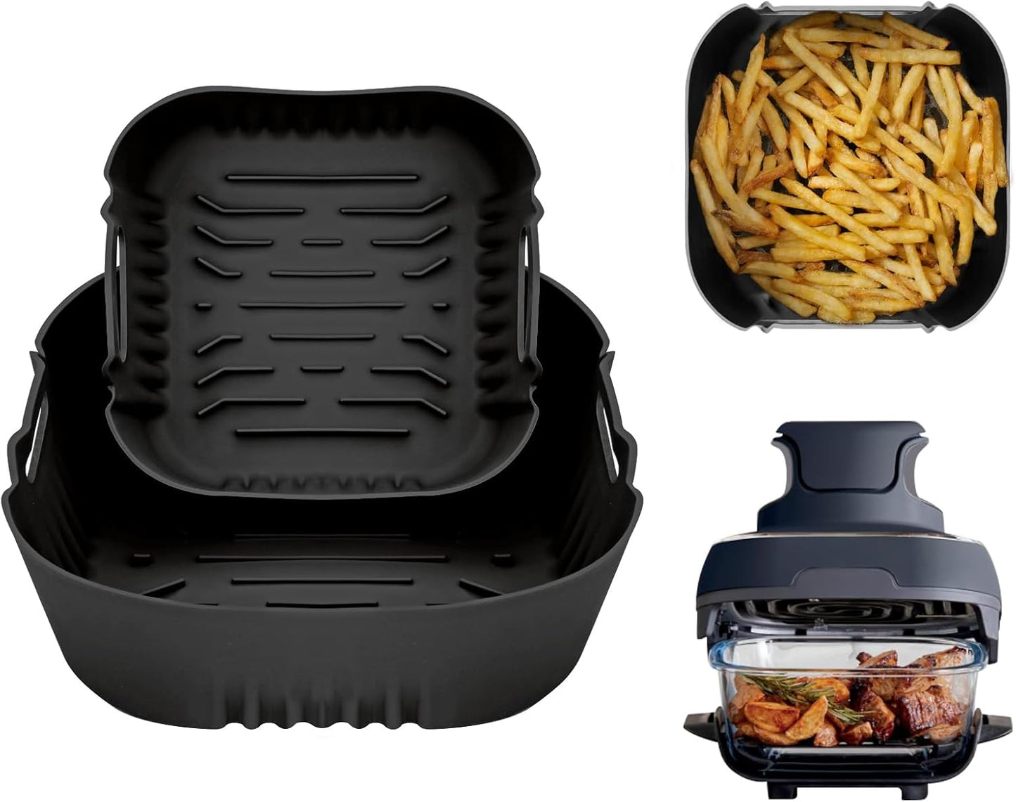 Easy-Clean Silicone Liners for Ninja Air Fryer 2-Pack