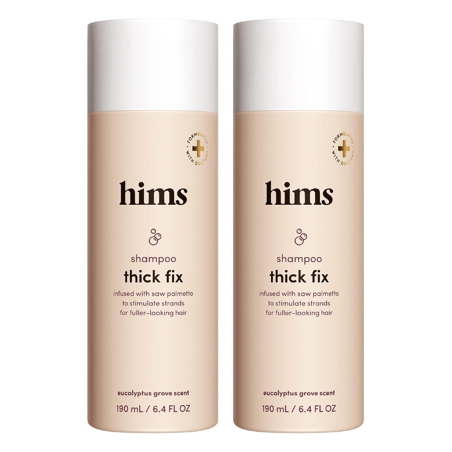 HIMS Thickening Shampoo - Saw Palmetto & Niacinamide - Vegan Formula - 2-pack, 6.4oz
