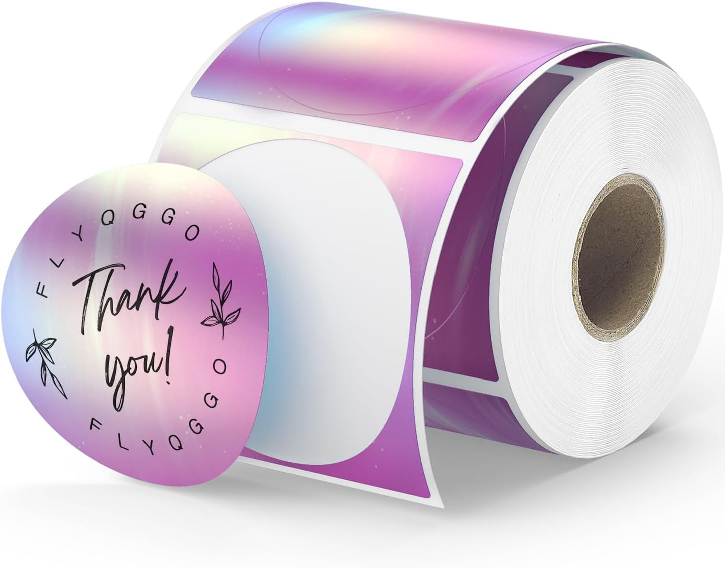 Rainbow Glitter Holo Sticker Labels - Customizable & Dazzling! Perfect for Rollo & MUNBYN Printers