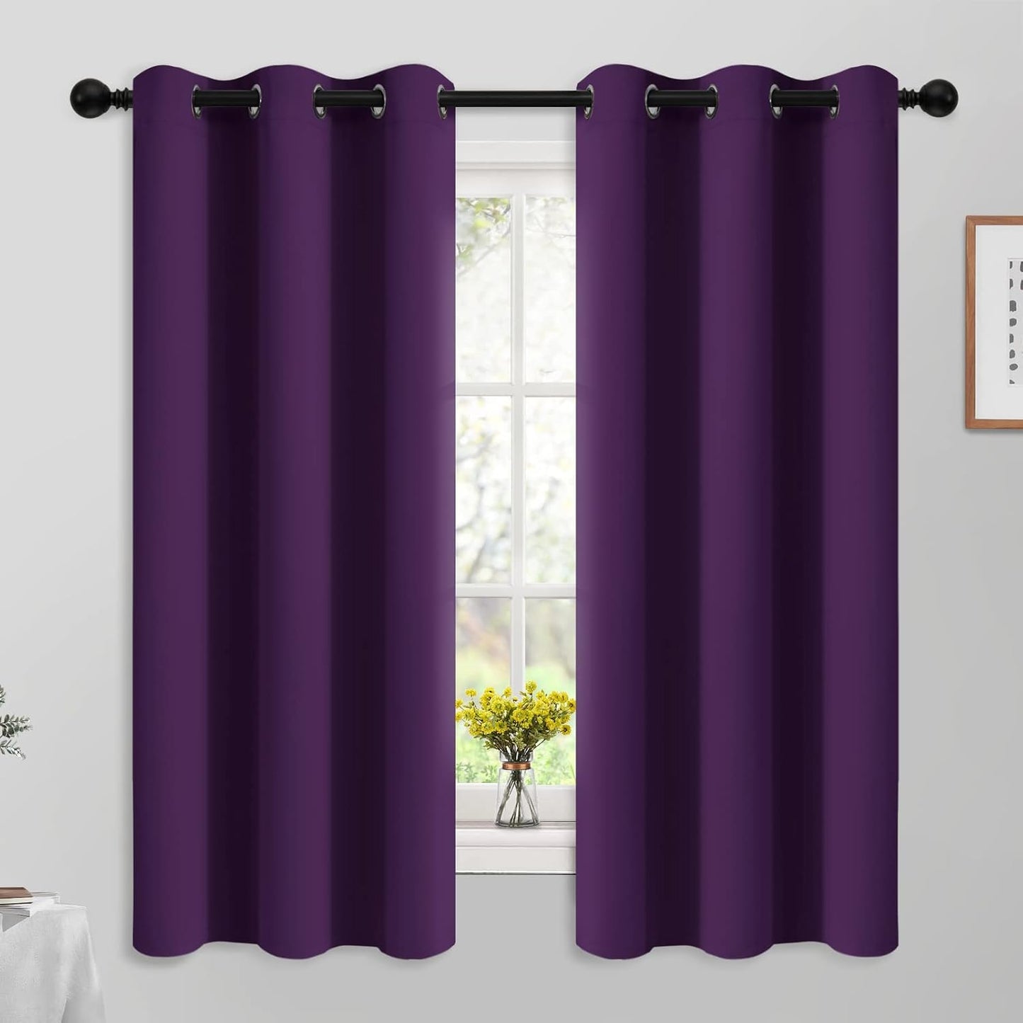 Yakamok Blackout Curtains for Living Room - Room Darkening Panels