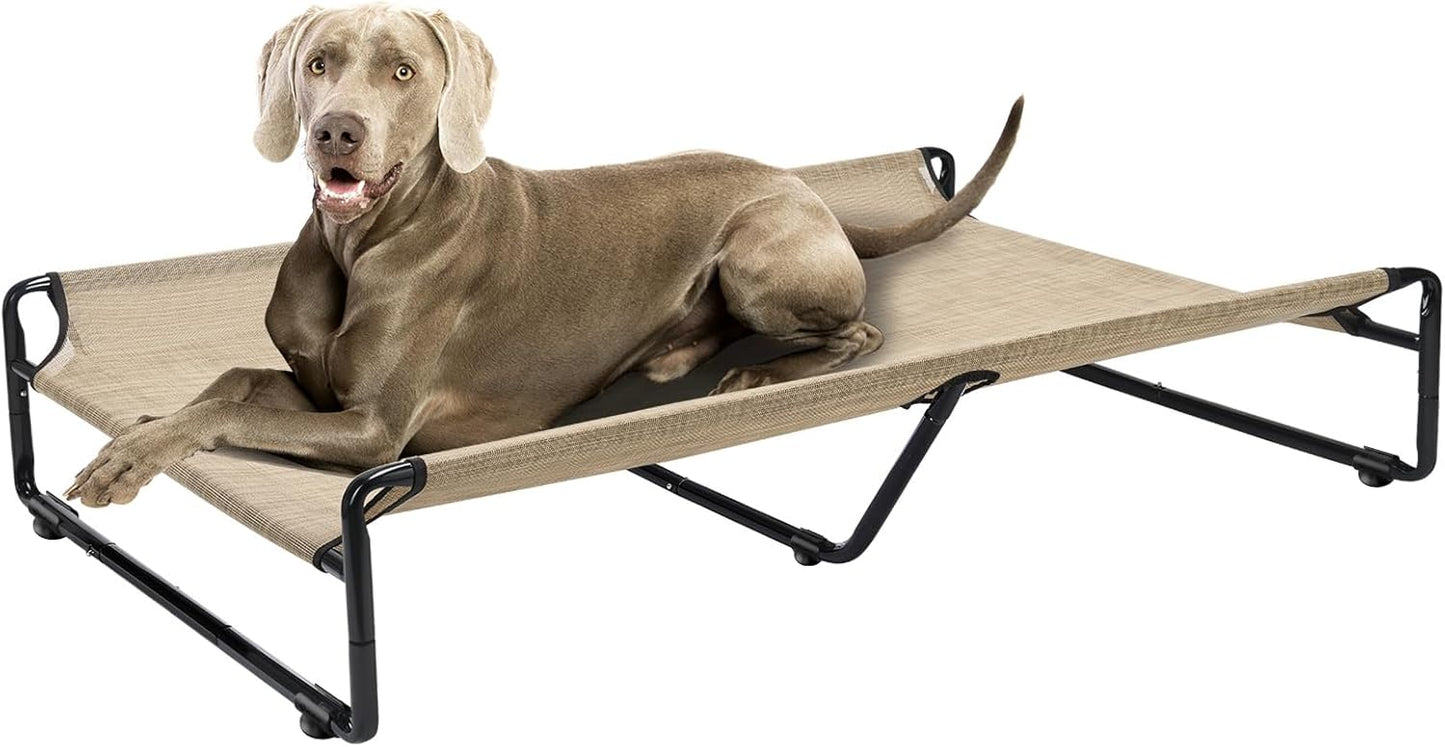 Veehoo Outdoor Elevated Dog Bed for Large Dogs - Portable Cot