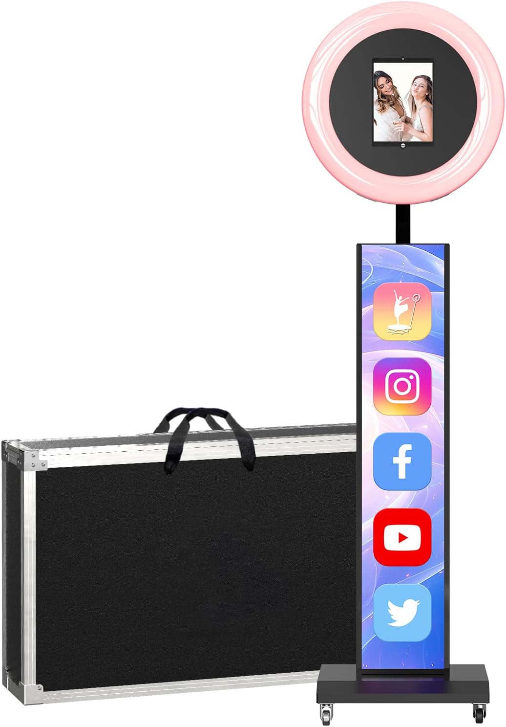 MWE Portable Photo Booth for iPad with RGB Ring Light Features