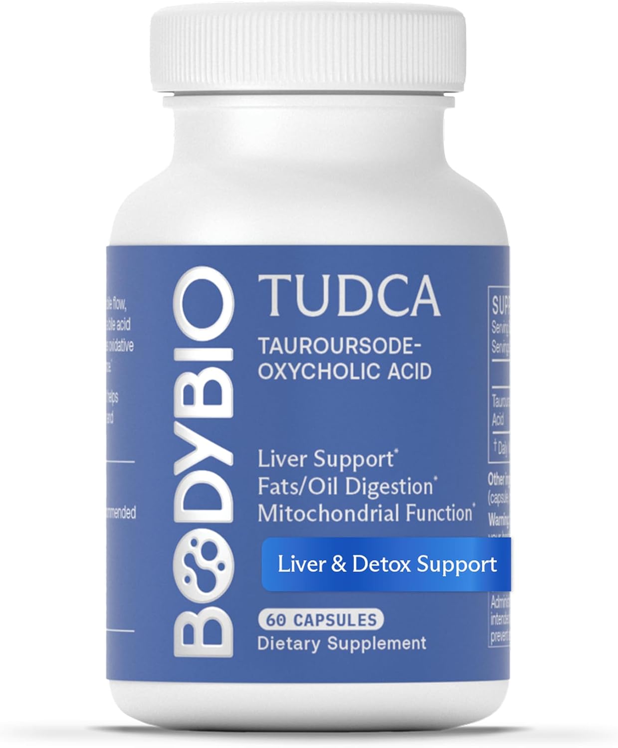 BodyBio TUDCA - Pure Tauroursodeoxycholic Acid for Liver Health
