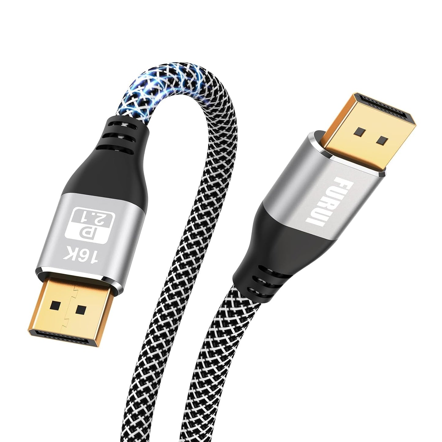 FURUI VESA Certified 16K@60Hz DisplayPort Cable - 80Gbps Speed!