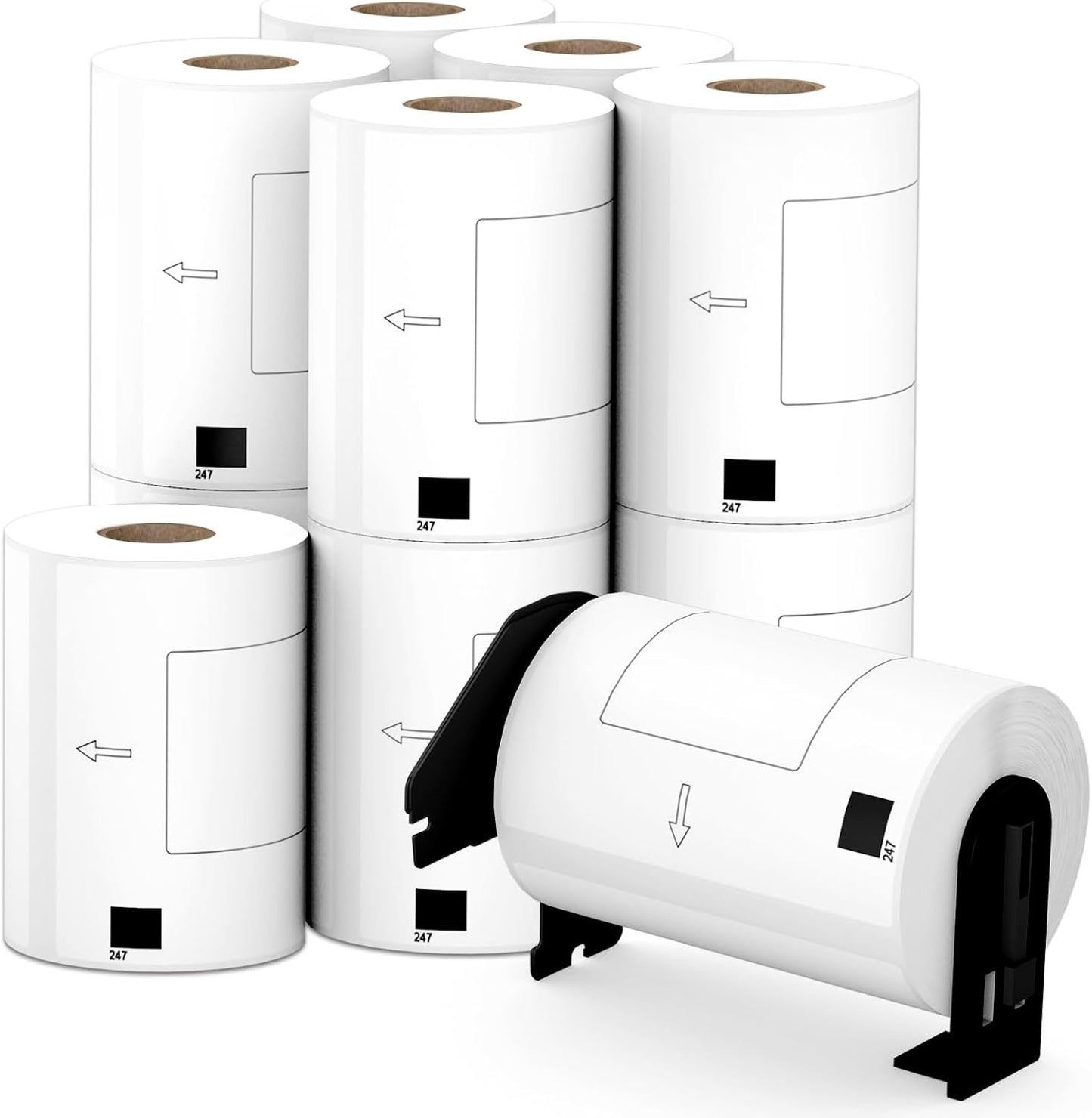 Anylabel 4.07 x 6.4 Large Labels for Brother QL-1110NWB - 12 Rolls, 180 Labels/Roll