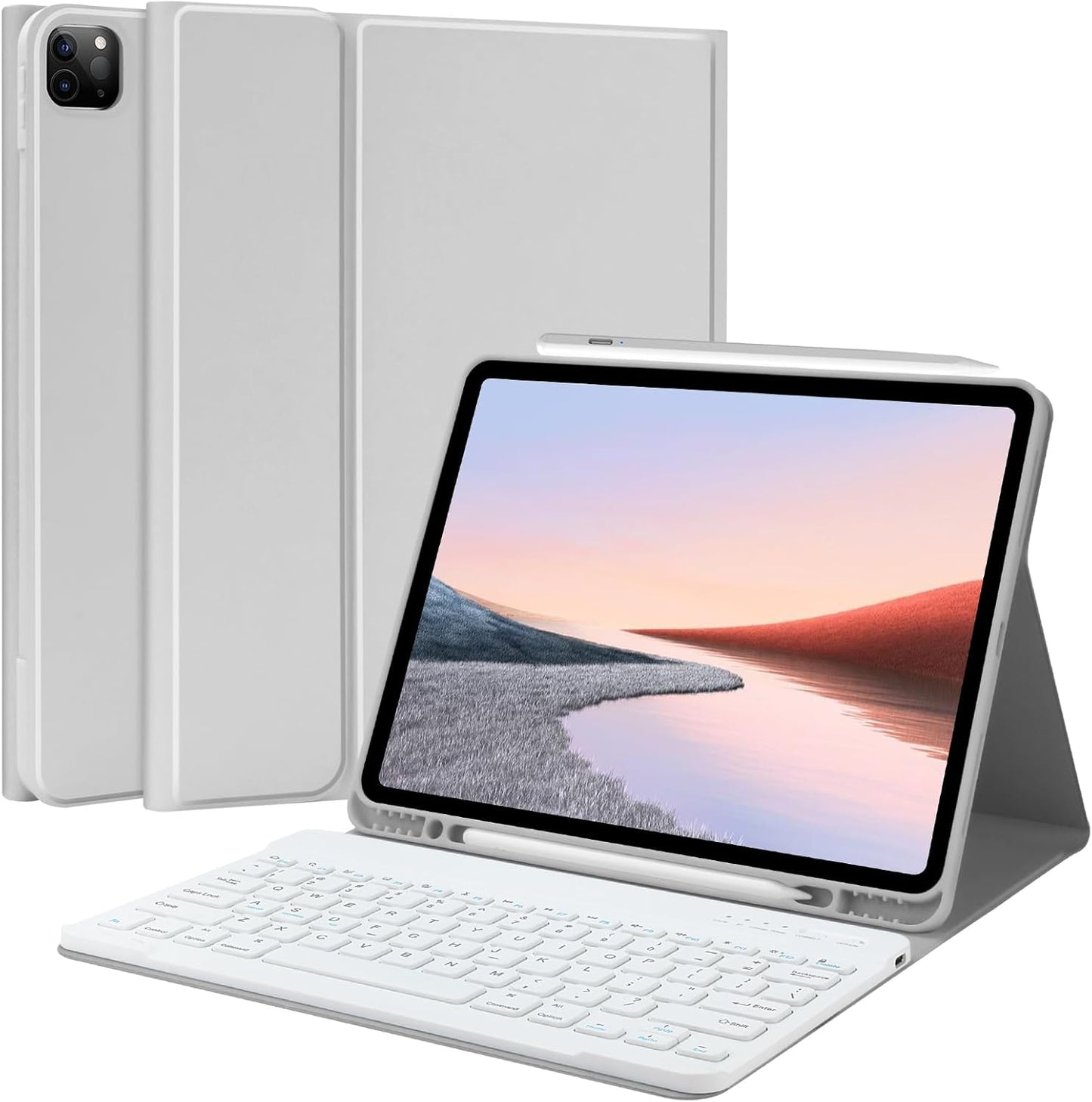 TQQ iPad Air 13-inch & Pro 12.9-inch Case with Keyboard