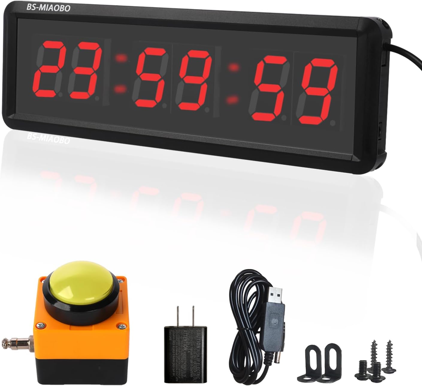 6-Digit Red Fitness Room Timer - Track Your Gym Progress!