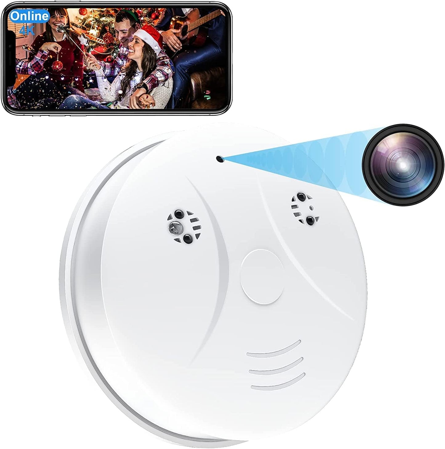 Hidden Cameras Smoke Detector Camera WiFi HD 1080P Wireless Nanny Cam