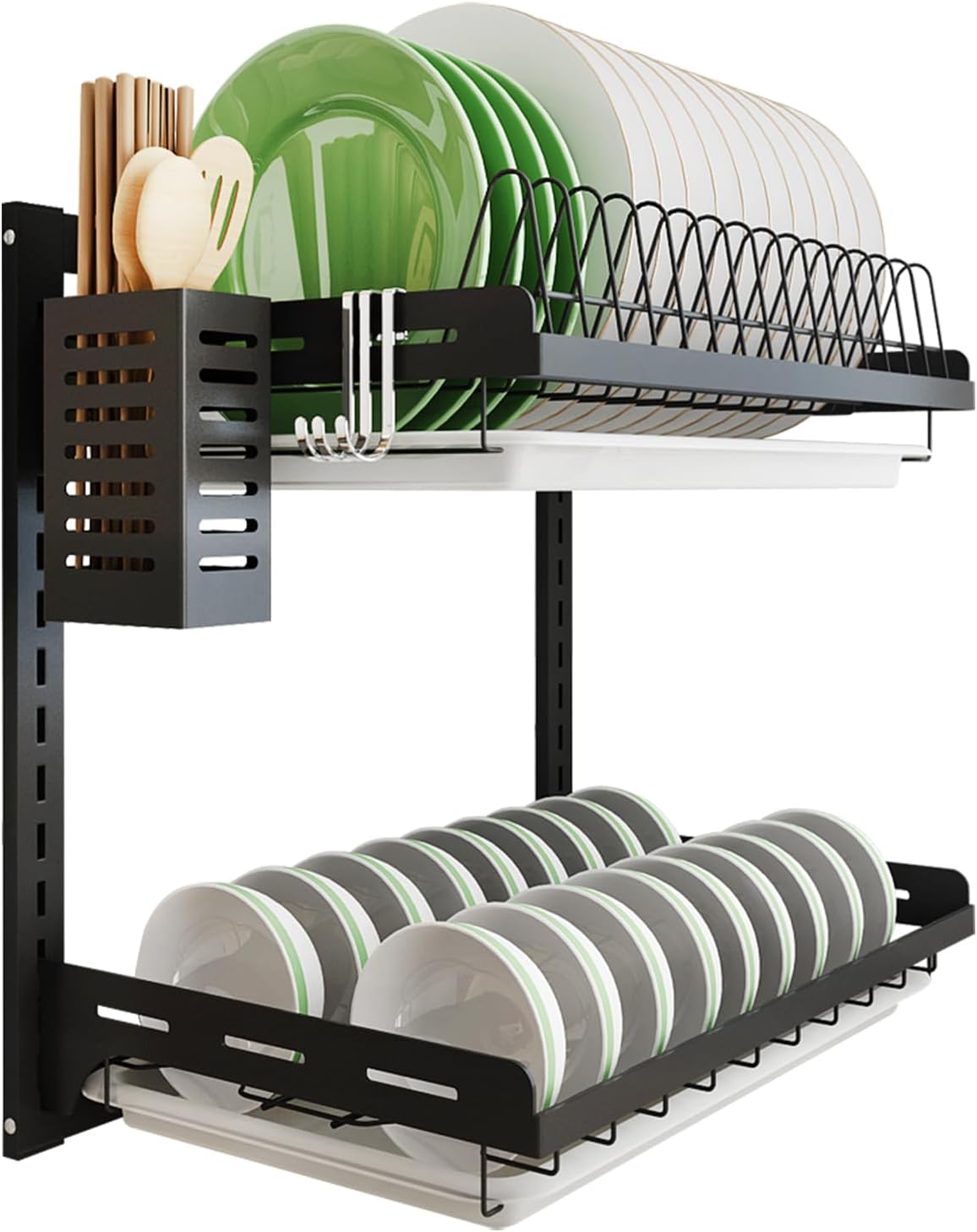 Junyuan Kitchen Dish Rack - Adjustable Over Sink Drying Shelf
