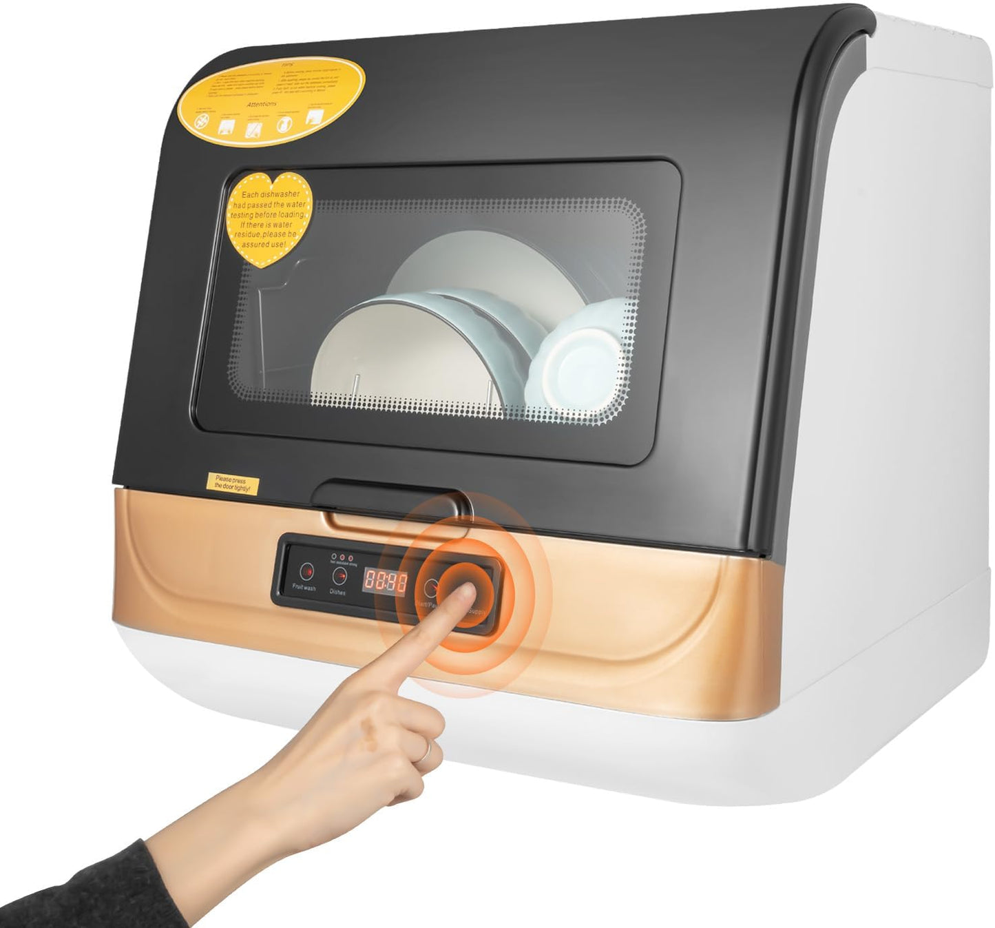 Compact Portable Countertop Dishwasher - Effortless Washing!