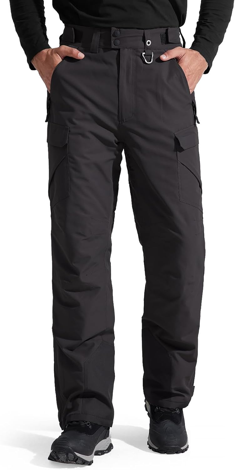 Waterproof Insulated Ski Pants: Zipper Pockets