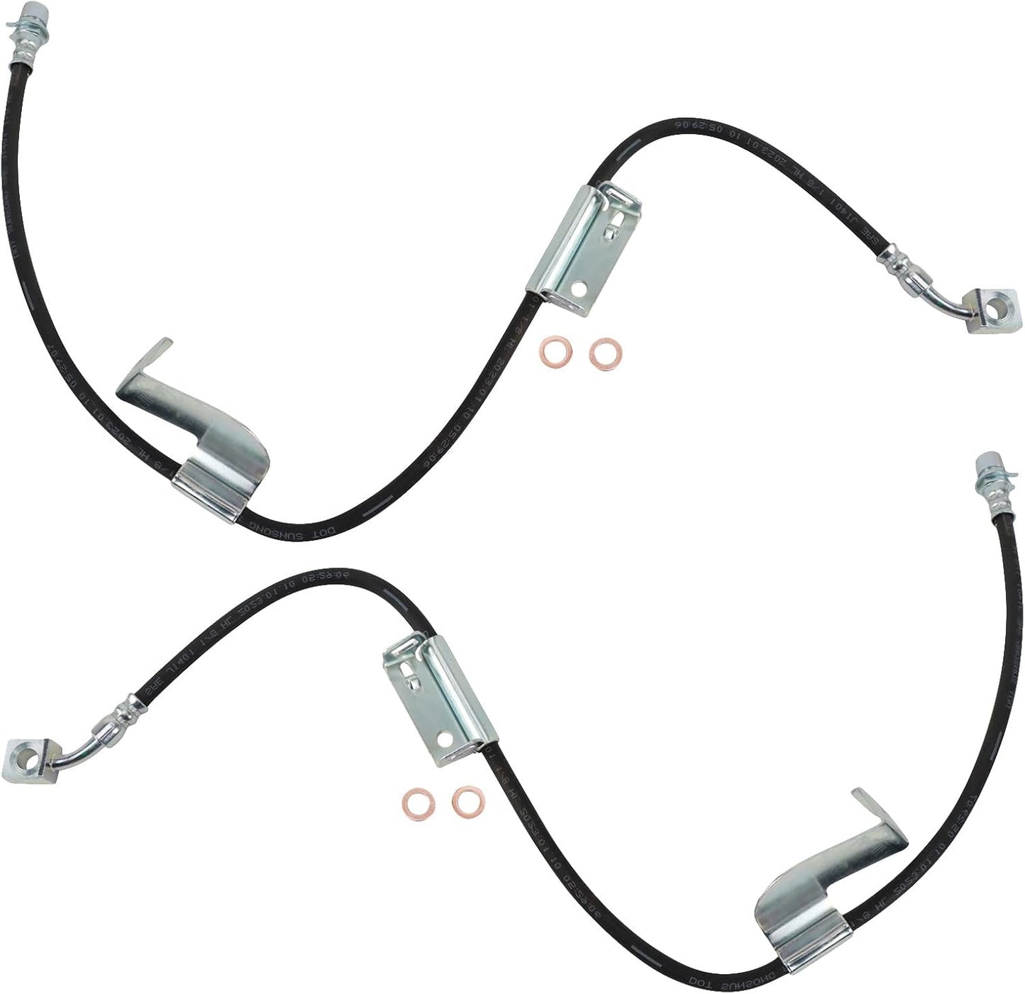 TRQ Front Brake Hose Set for Chevrolet Express and GMC Savana