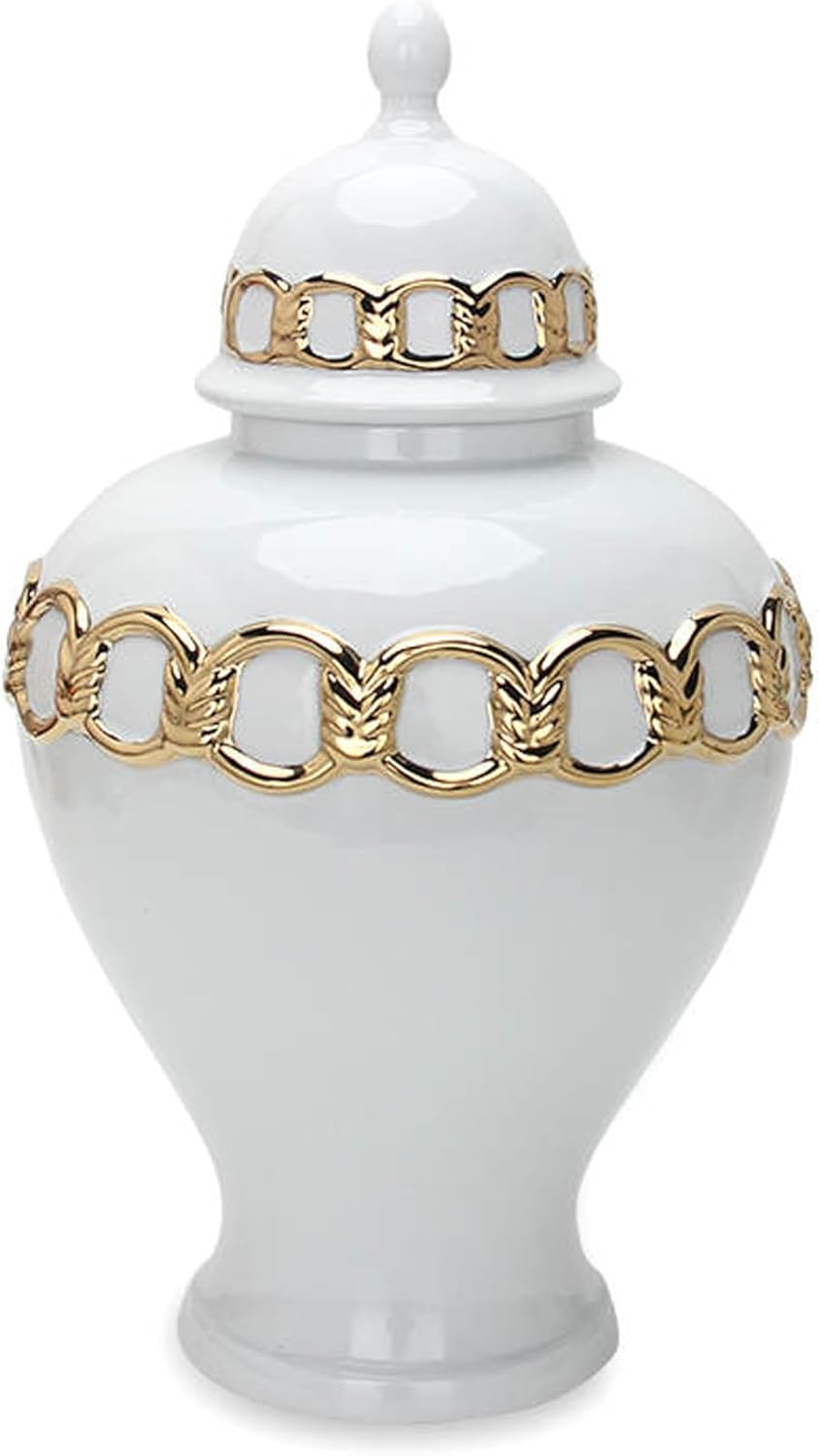 Modern Glam Artisan Ceramic Ginger Jar Urns for Home Decor